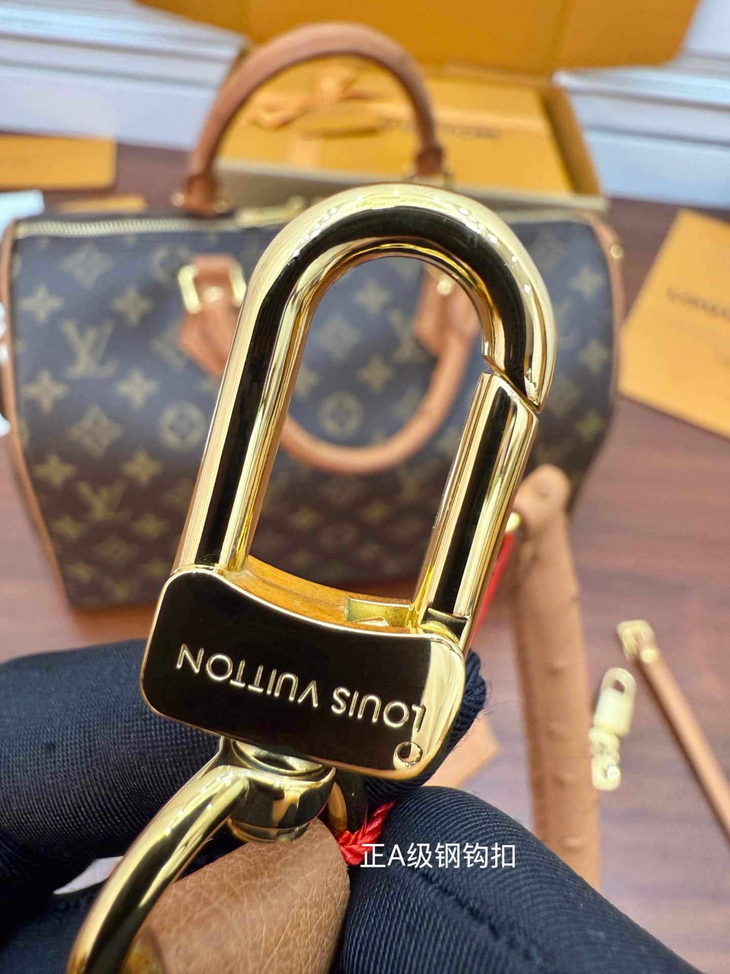 Louis Vuitton Speedy Soft 30 Boho Monogram Tan Coated canvas Ostrich-leather trim N87212 TOP