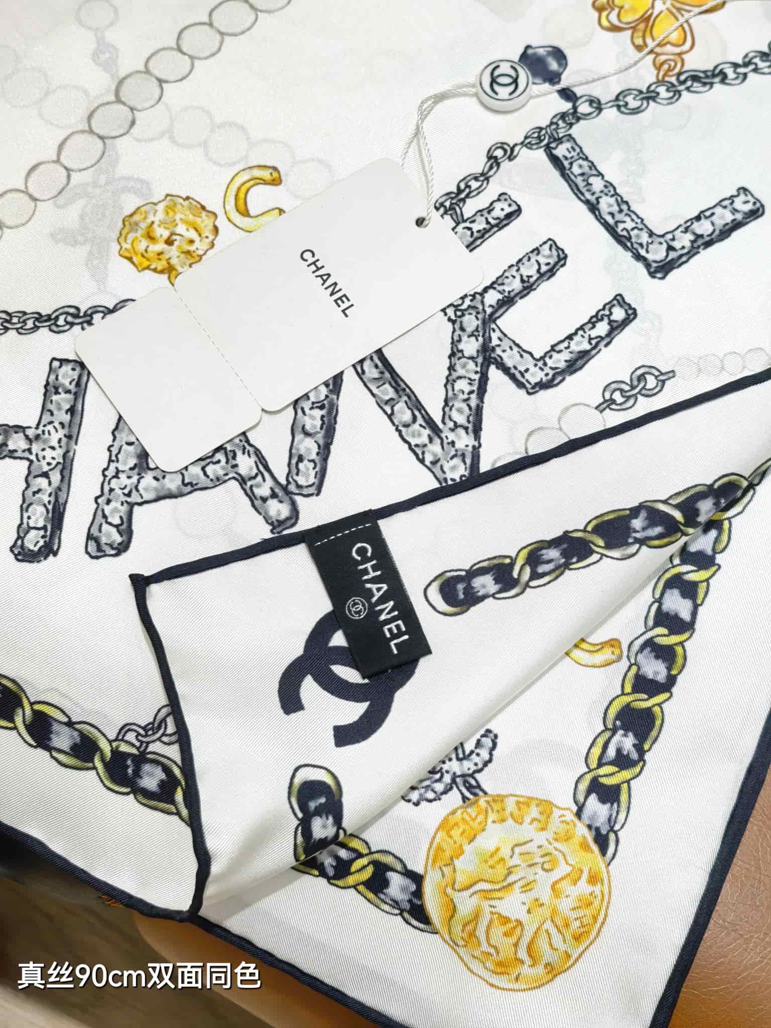 Chanel Jewelry Print Scarf