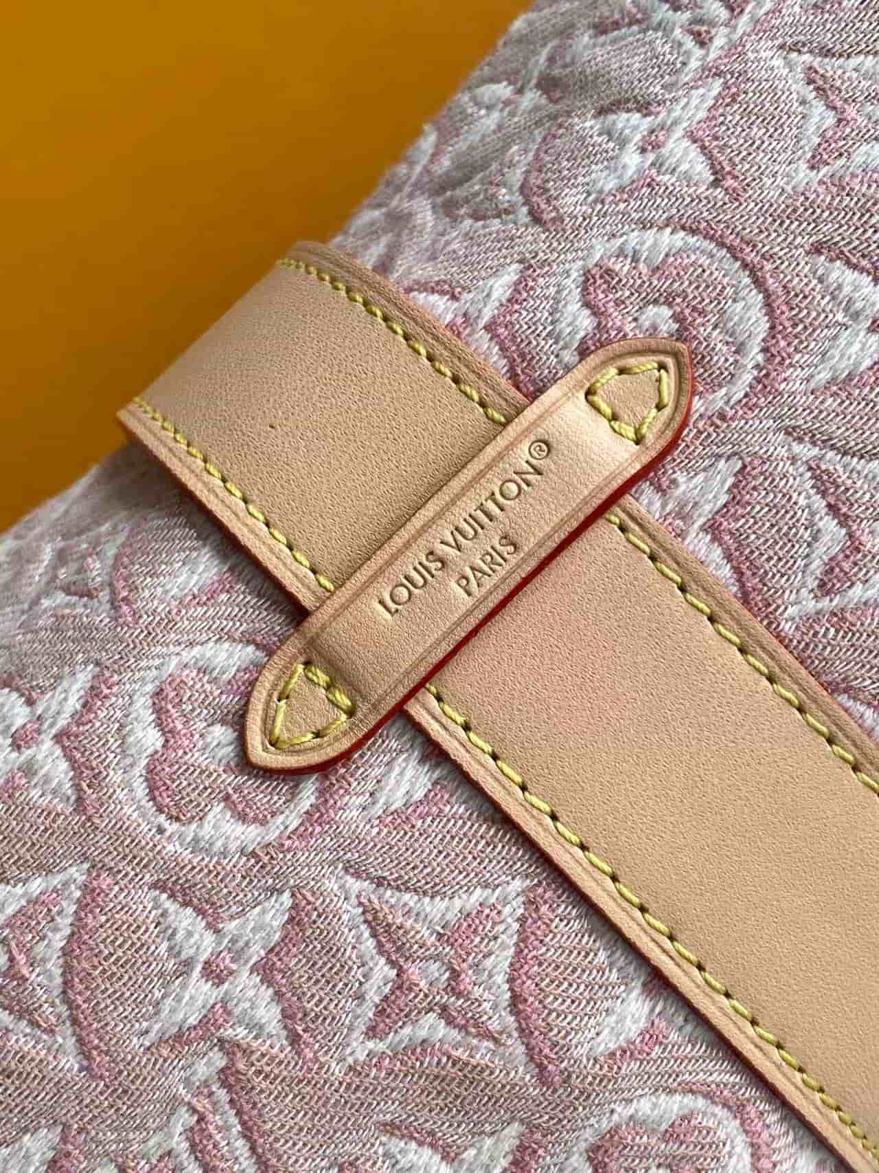 Louis Vuitton Pochette Mia Pouch Monogram Emblème Rose Ribbon Pink M2A382 High