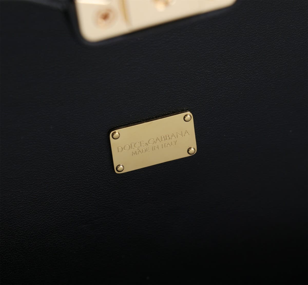 Dolce & Gabbana black leather DG Logo handbag high