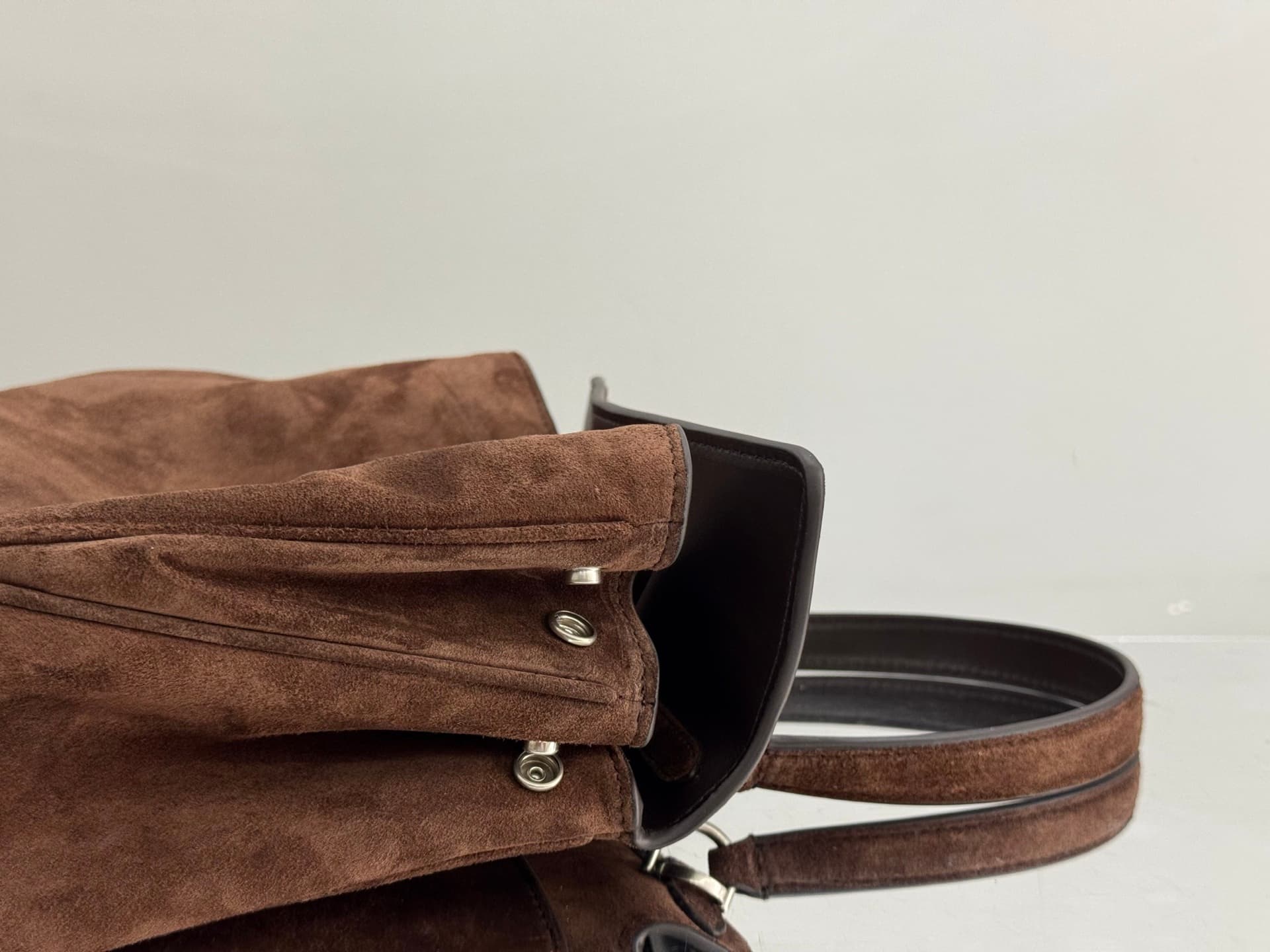 Balenciaga Rodeo Small Bag in Light Espresso Waxed Suede Calfskin With Silver-Tone Metal TOP