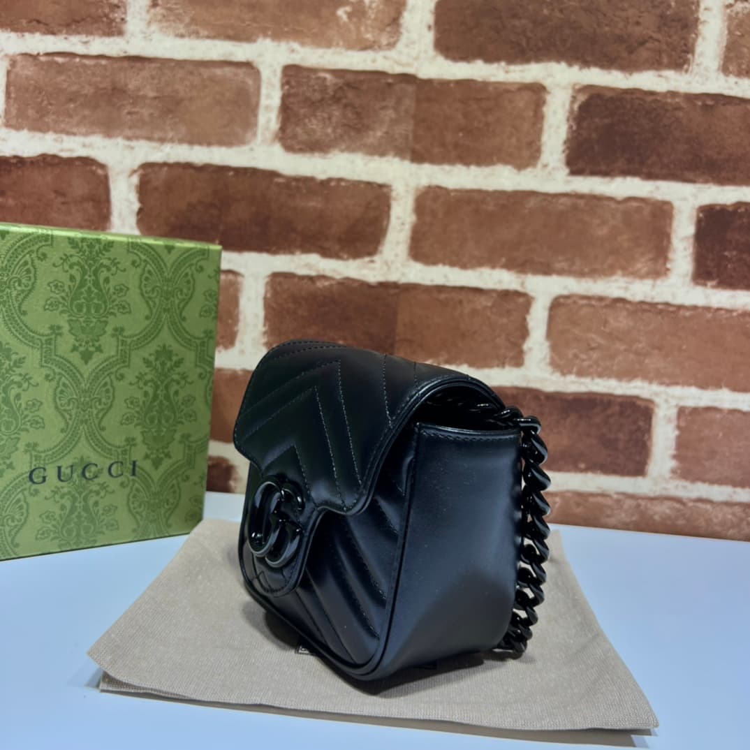 Gucci GG Marmont belt bag ‎739599 black High