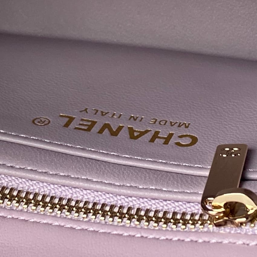 Chanel Classic Flap Bag Lambskin & Gold-Tone Metal AS5759 Light Purple A