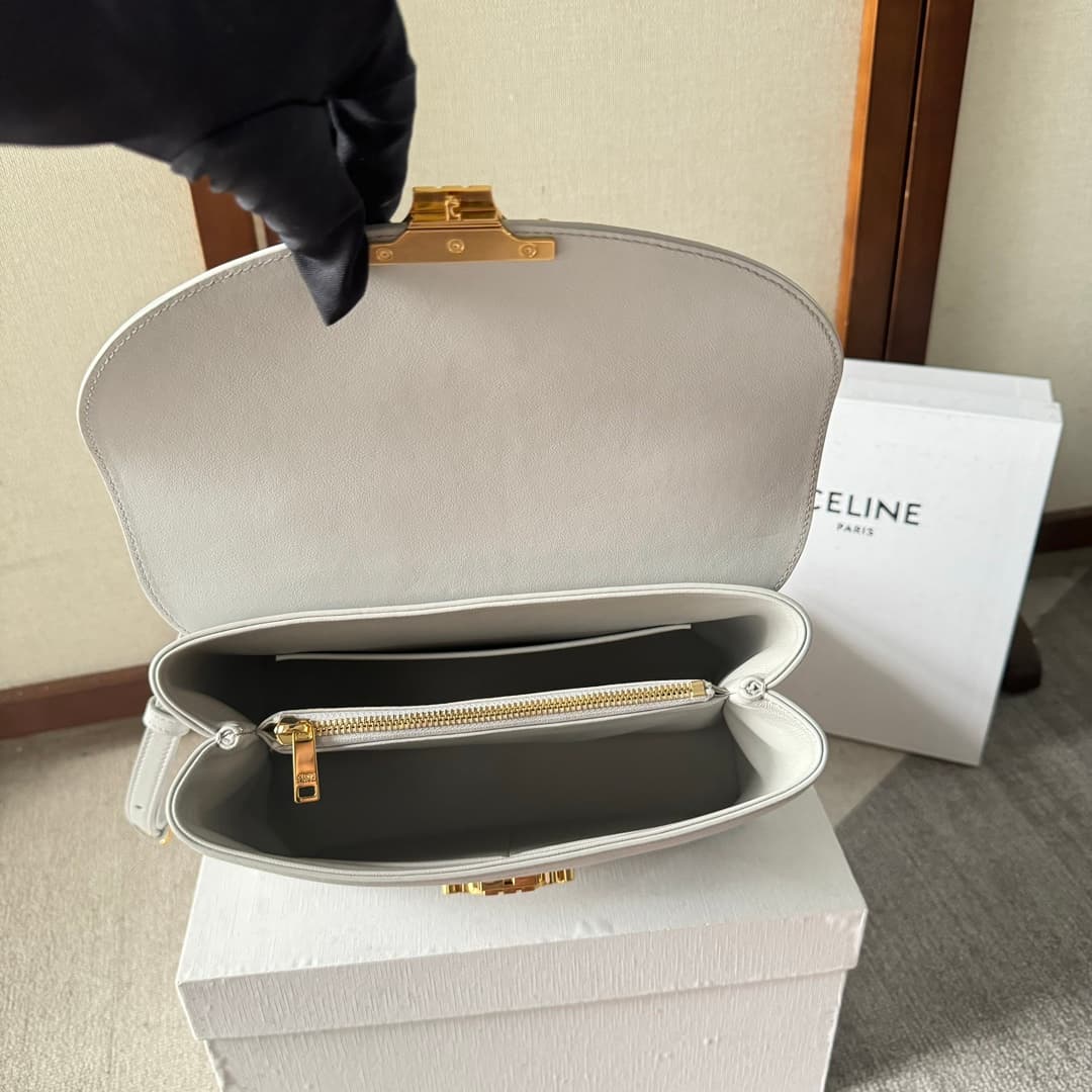 Celine Small Nino bag in Light Grey Supple Calfskin High