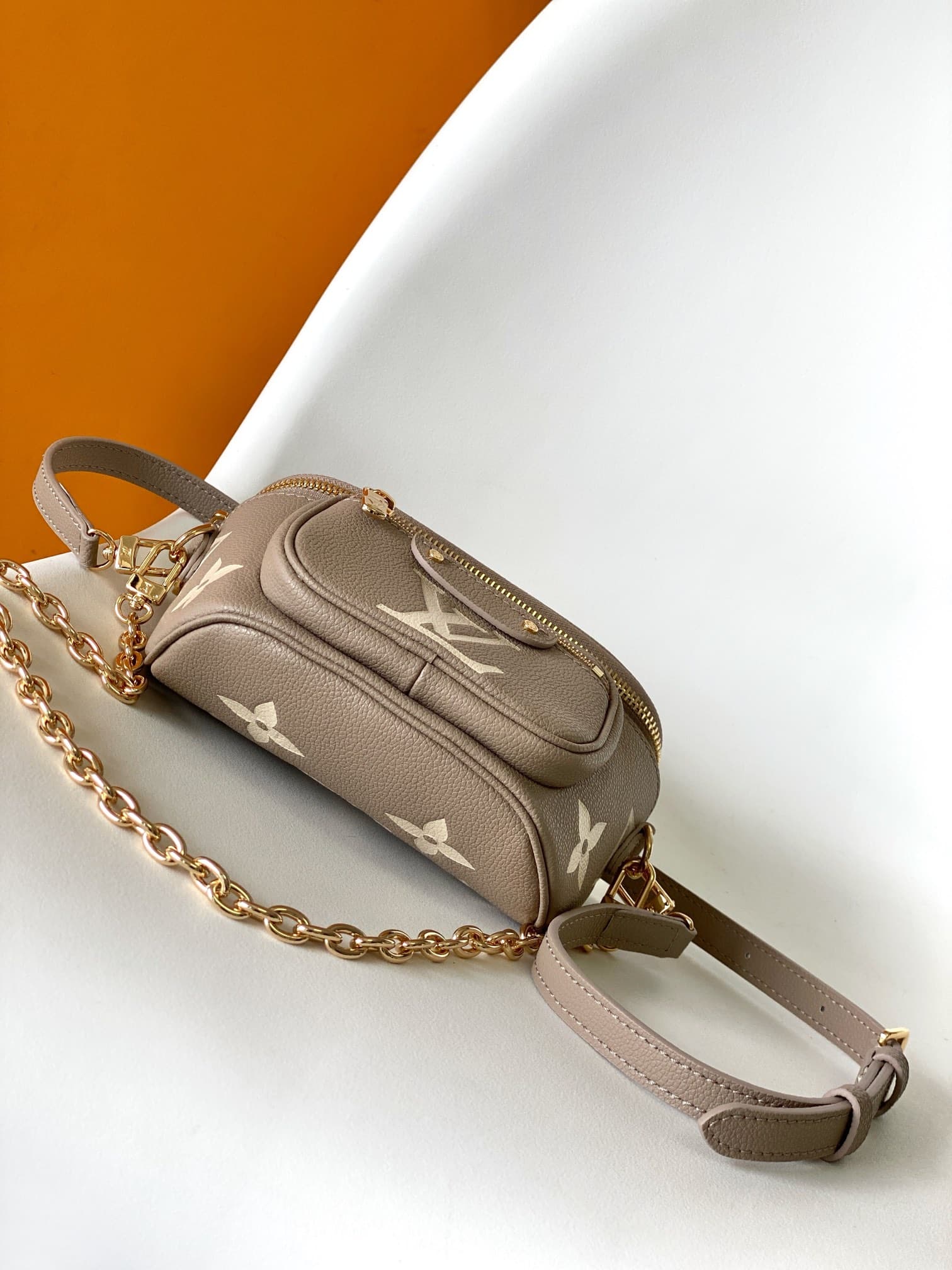 Louis Vuitton Mini Bumbag Tourterelle Beige / Cream Bicolour Monogram Empreinte Leather M83219 High
