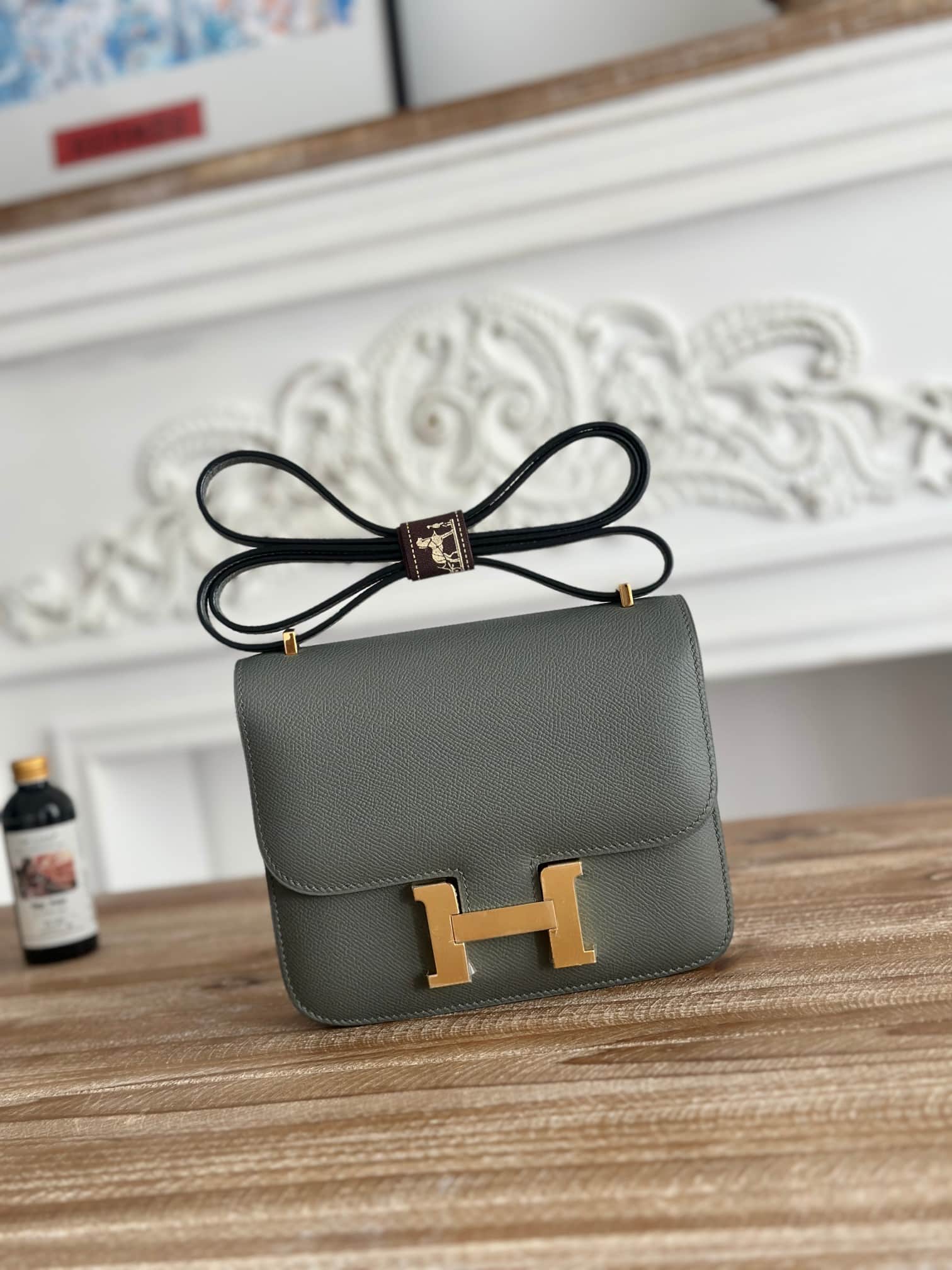 Hermes Mini Constance 18cm Epsom Bag WAX Etain High
