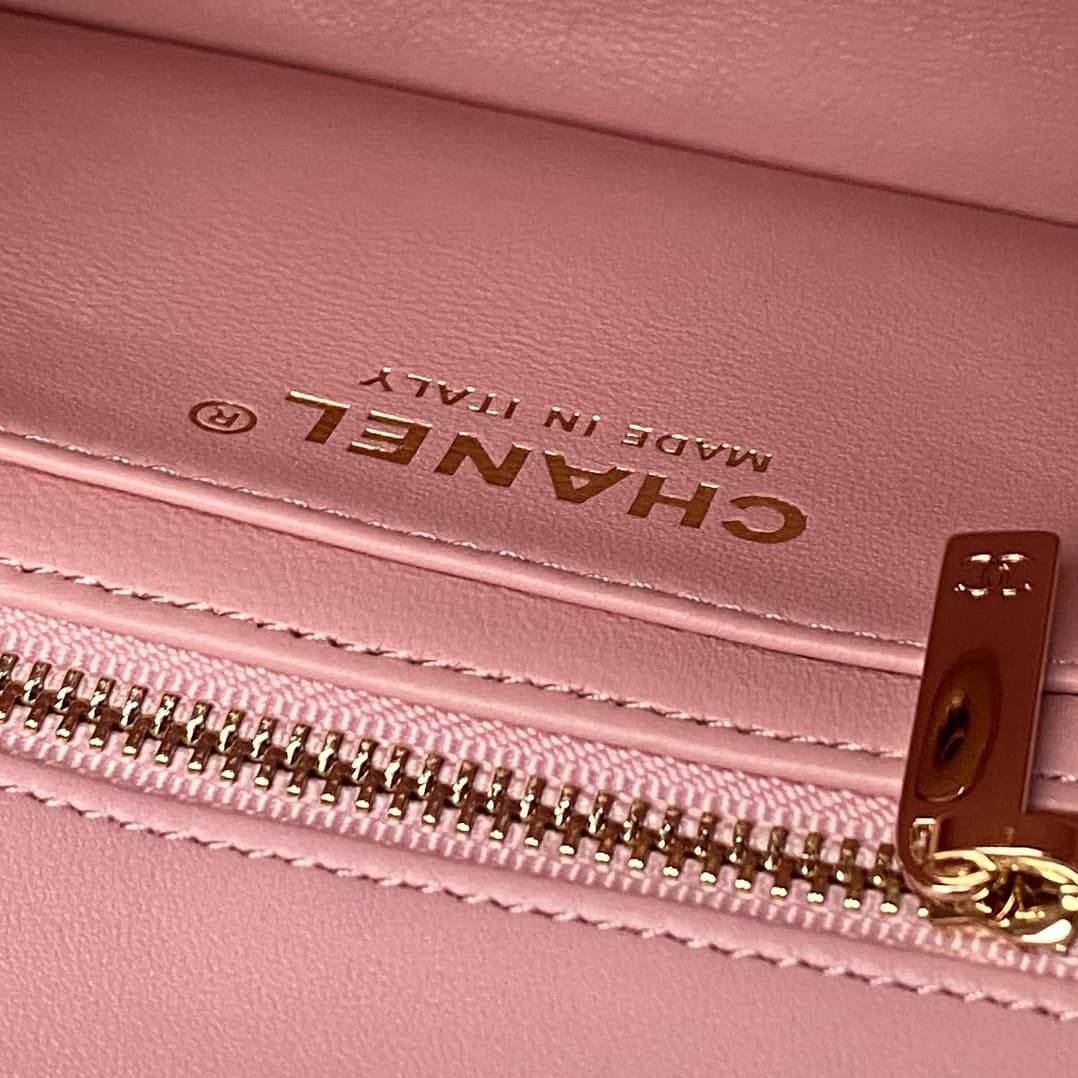 Chanel Classic Flap Bag Lambskin & Gold-Tone Metal AS5759 Pink A