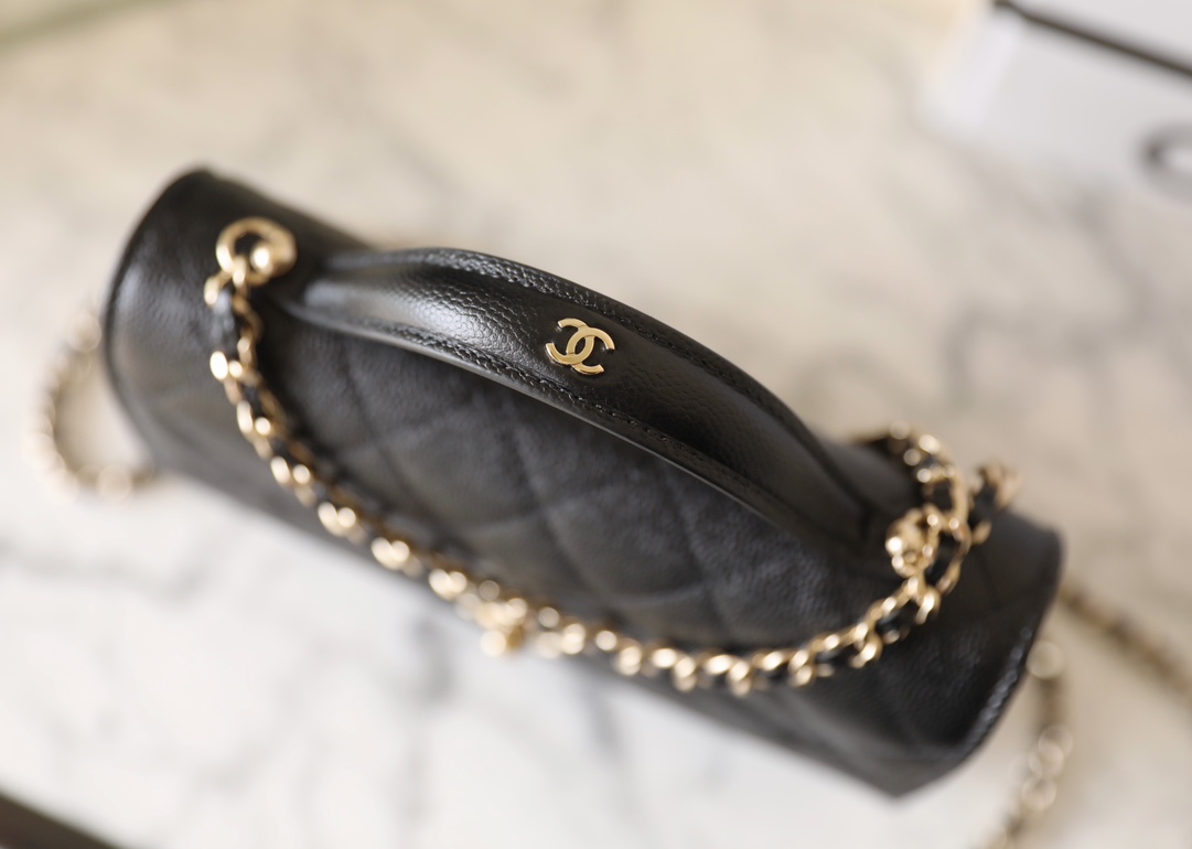 Chanel BACKPACK Grained Shiny Calfskin & Gold-Tone Metal TOP