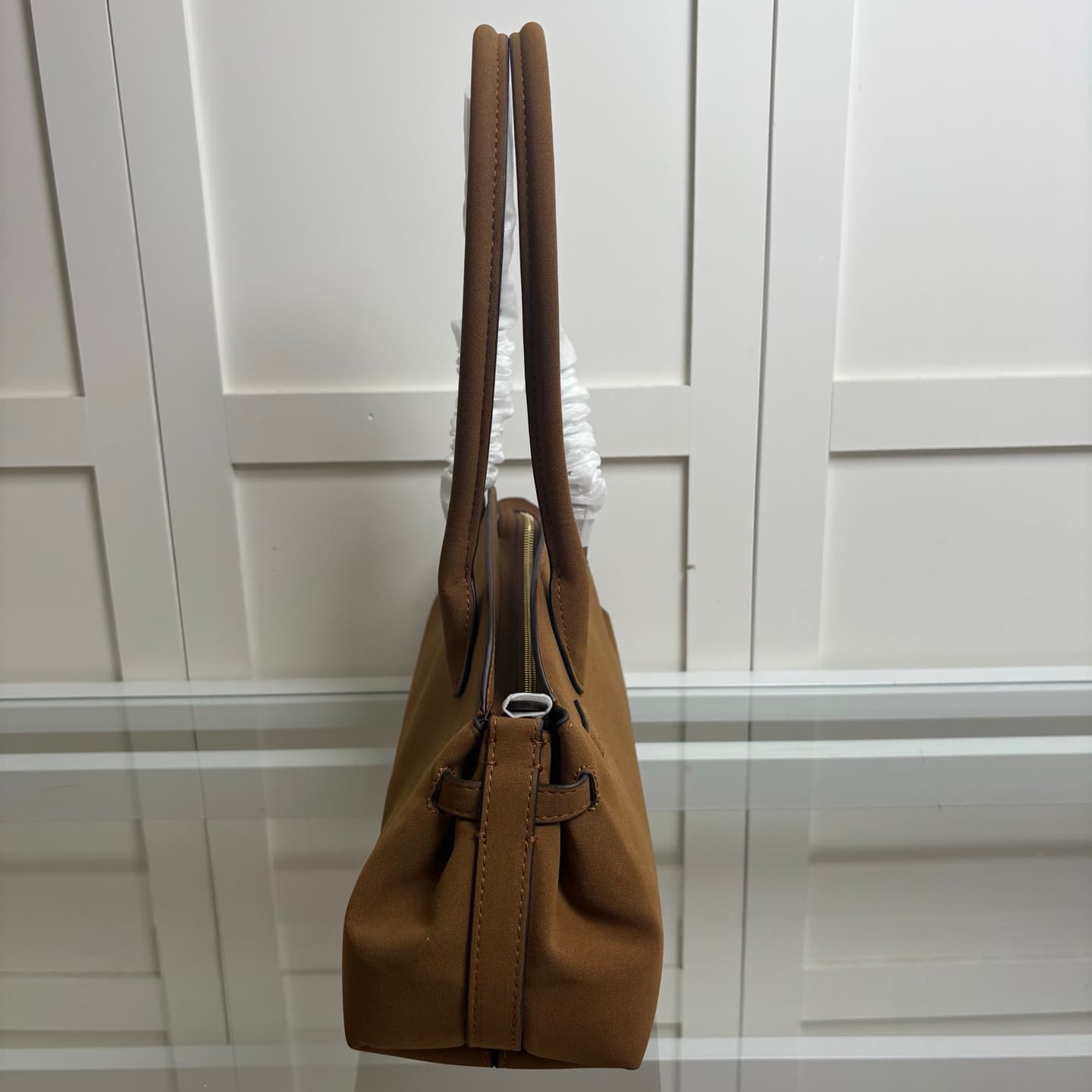 Coach Empire Carryall 34 in Warm Brown Suede High