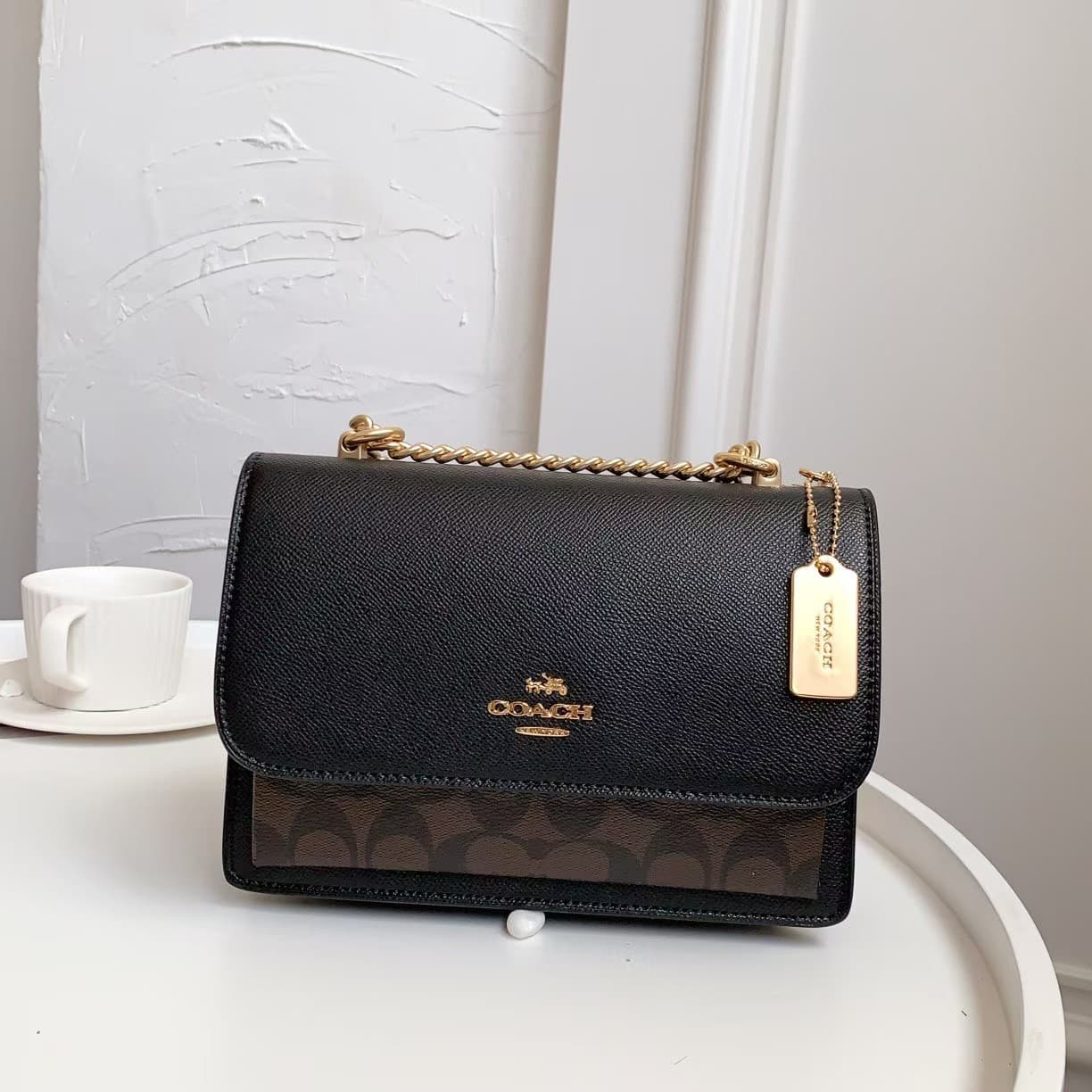 Coach Klare Crossbody Bag In Blocked Signature Canvas High