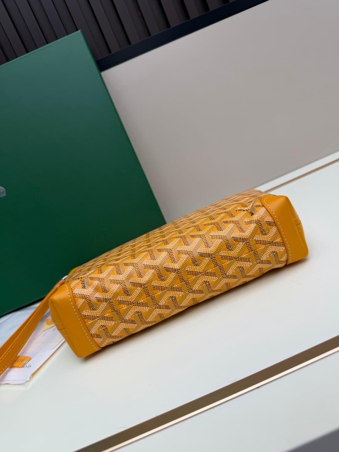 Goyard Conti pouch Goyardine canvas and Chevroches Calfskin Yellow High