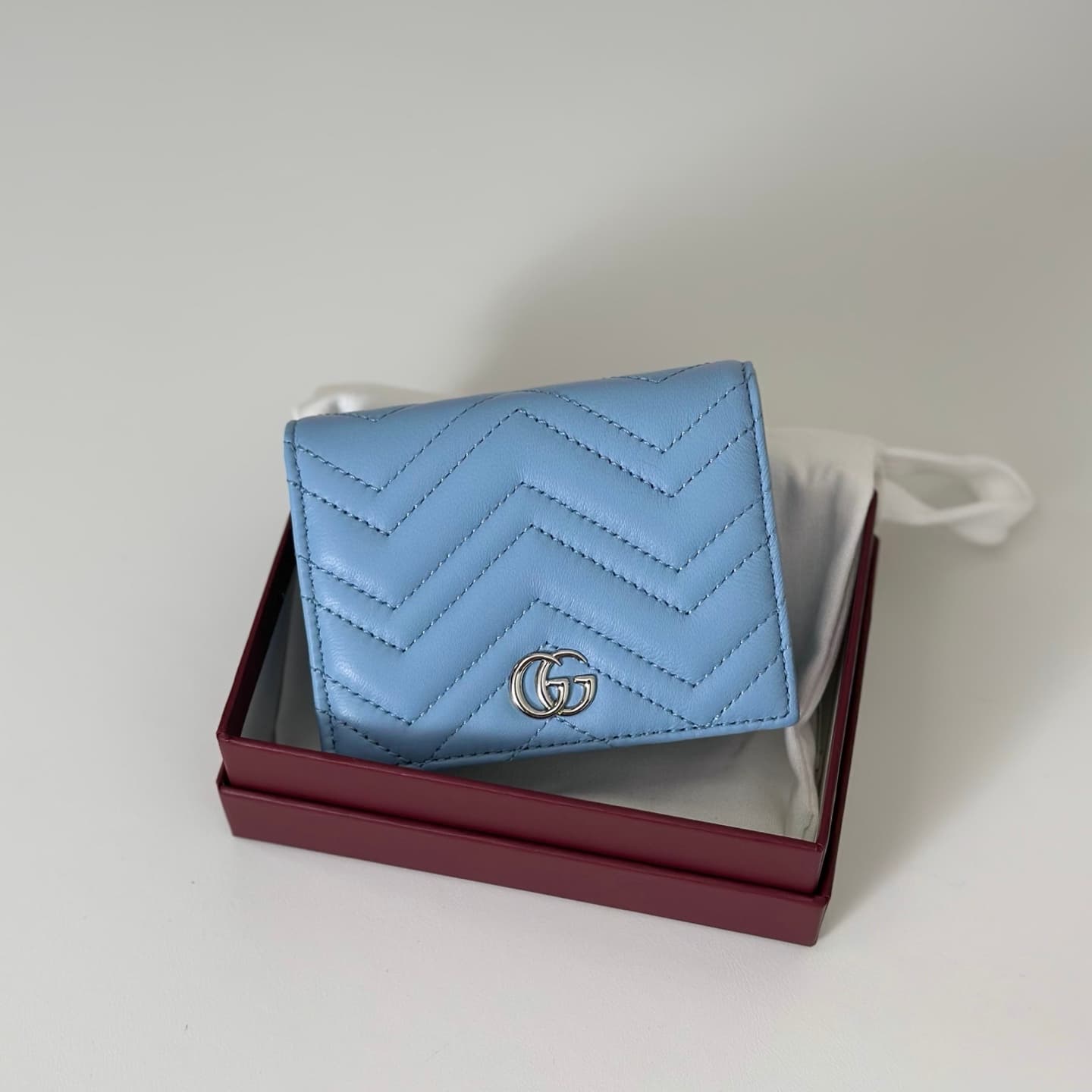 Gucci GG Marmont Small Wallet Blue 466492 High