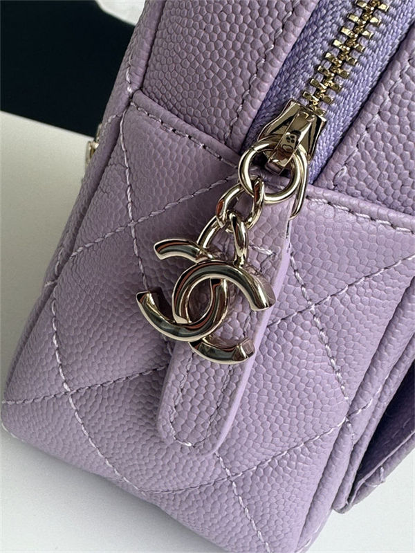 Chanel Mini Backpack Grained Calfskin Gold-Tone Metal AP3753 Purple A