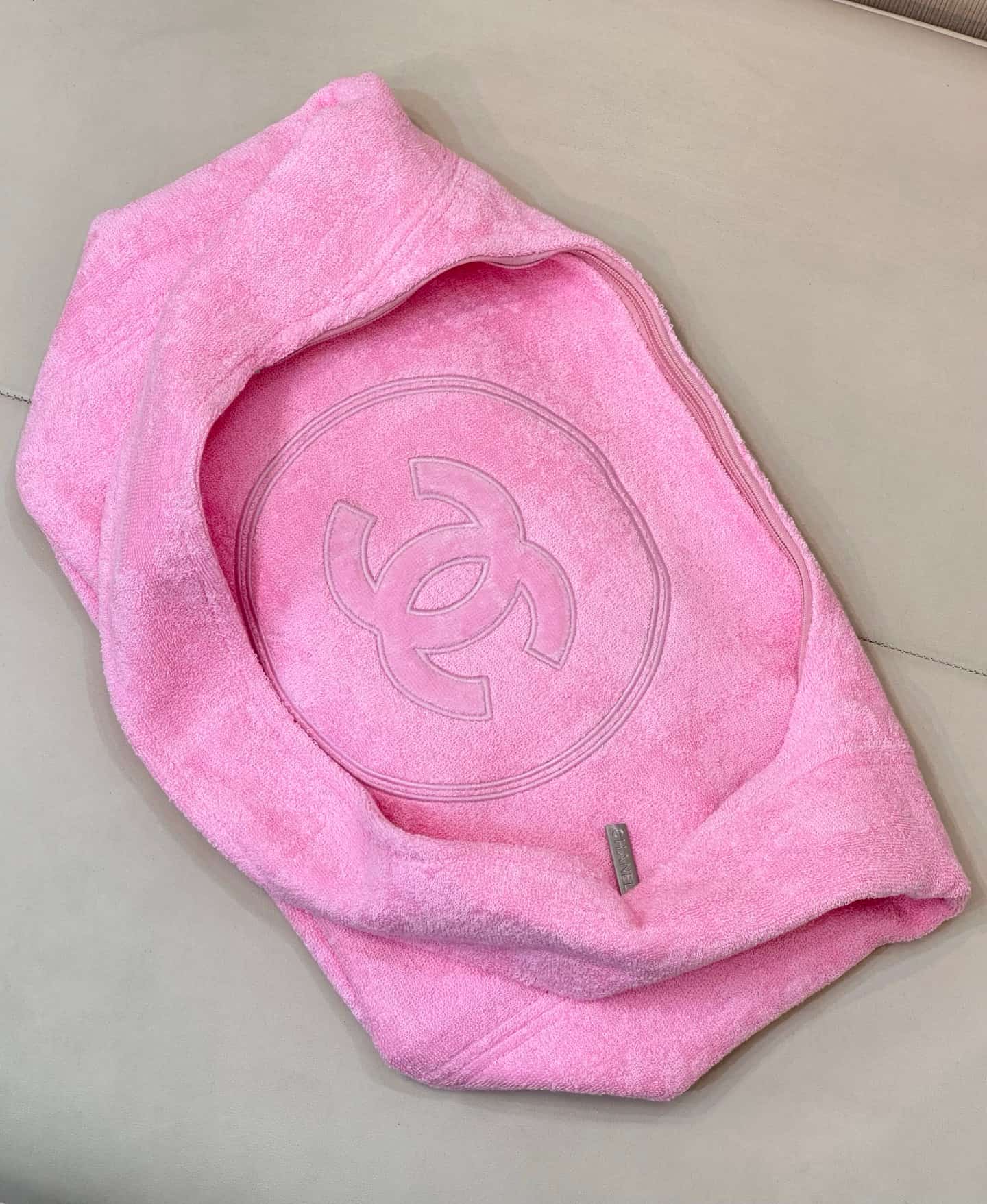Chanel Beach Hobo Handbag Towelling Cotton TOP