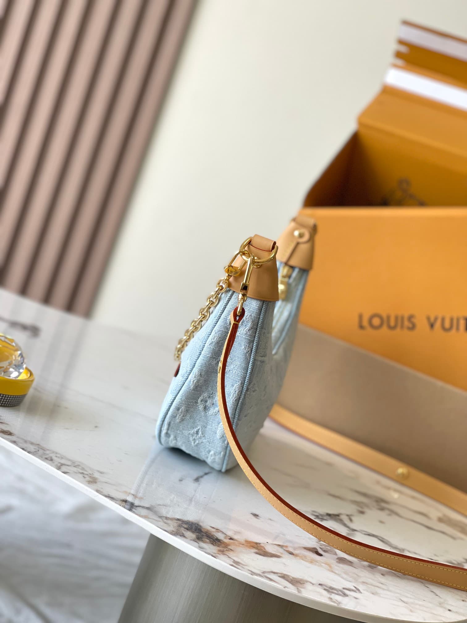 Louis Vuitton Loop Sky Blue Denim M24846 TOP