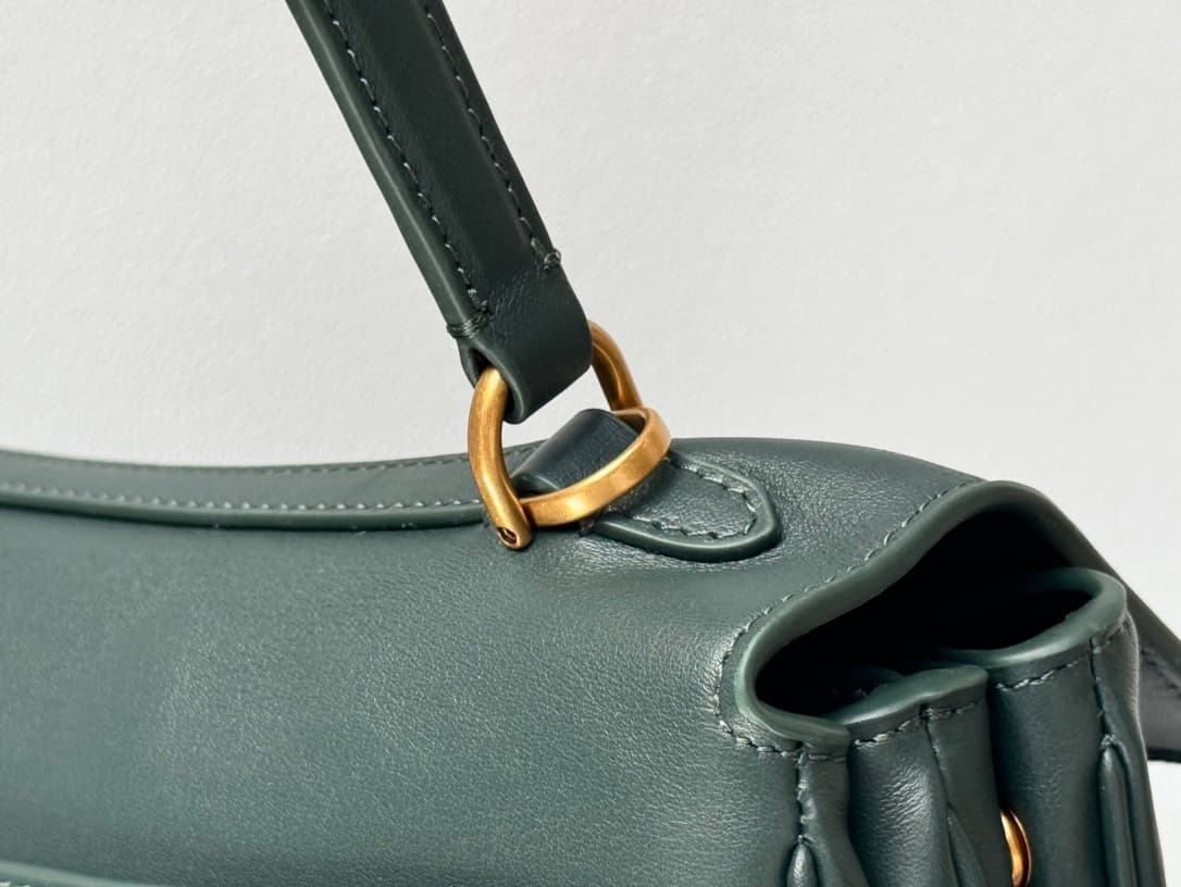 Balenciaga Rodeo Small Bag in Pine Green Leather With Gold-Tone Metal TOP