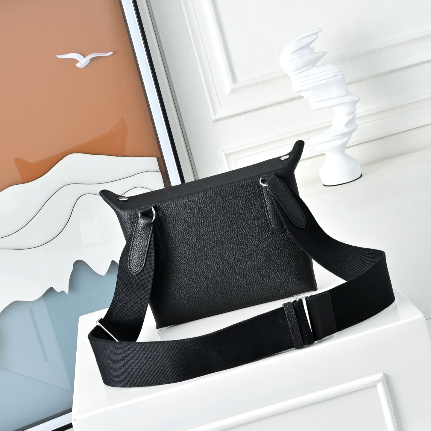 Hermès Videpoches Bag Togo Leather In Black WAX High