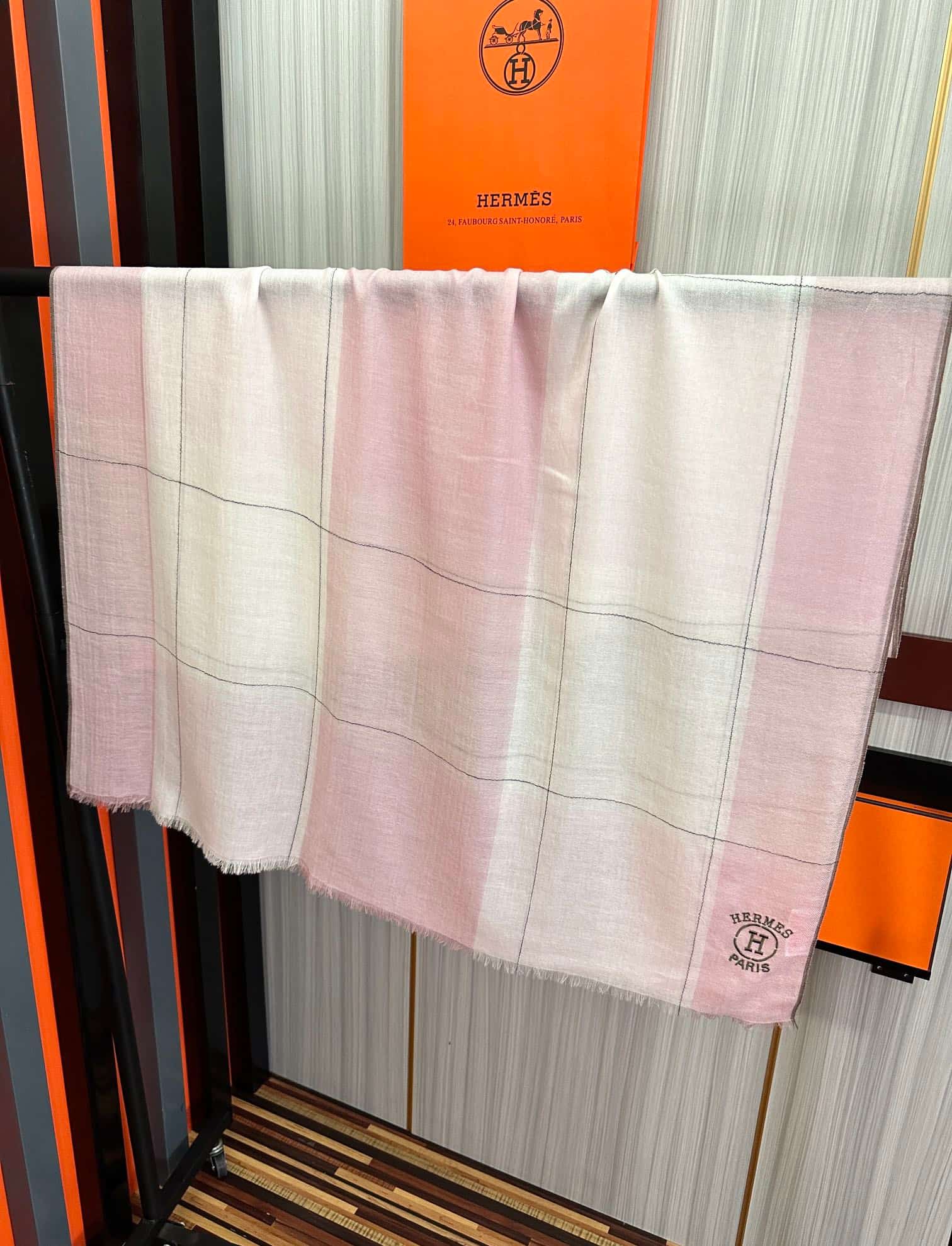 Hermes Libris stole cashmere and silk