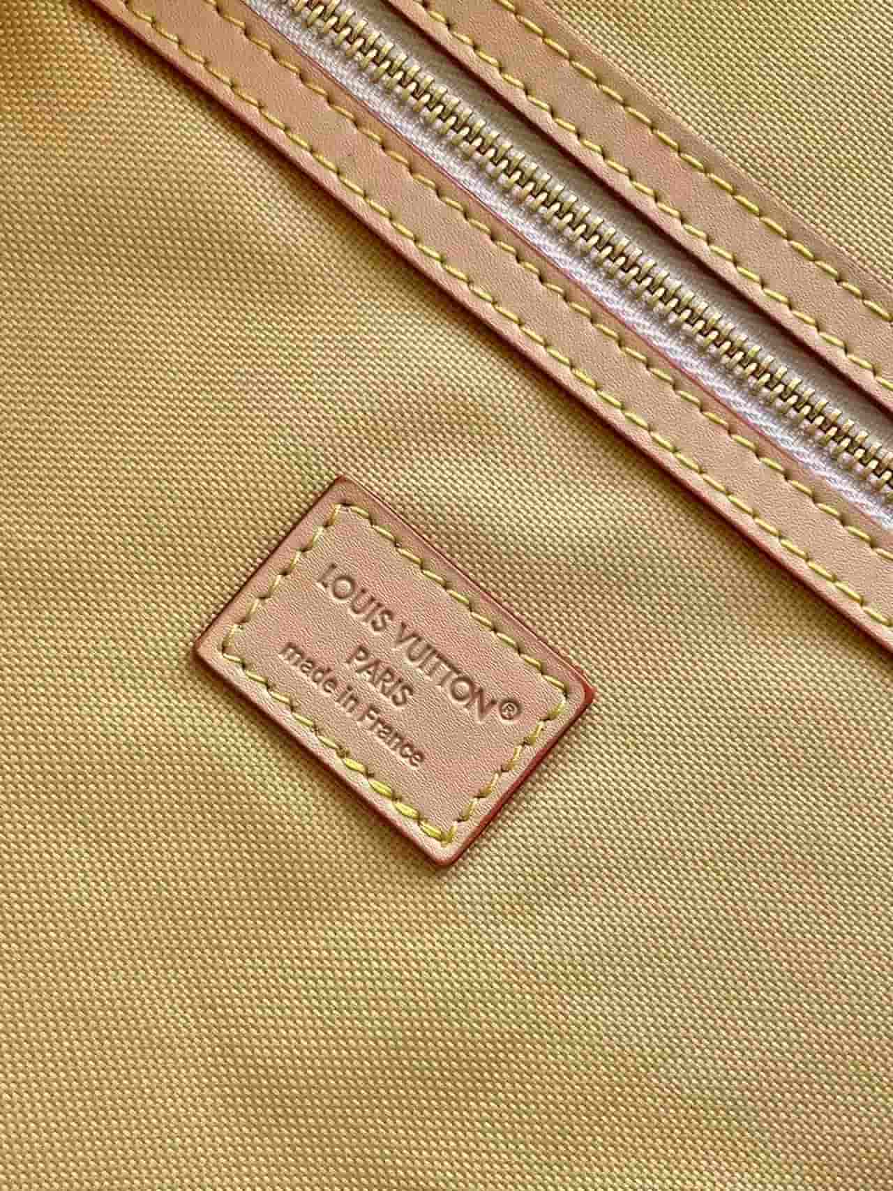 Louis Vuitton Keepall Bandoulière 45 Banana Yellow/Hazelnut Brown Damier Azur coated canvas N40909 High