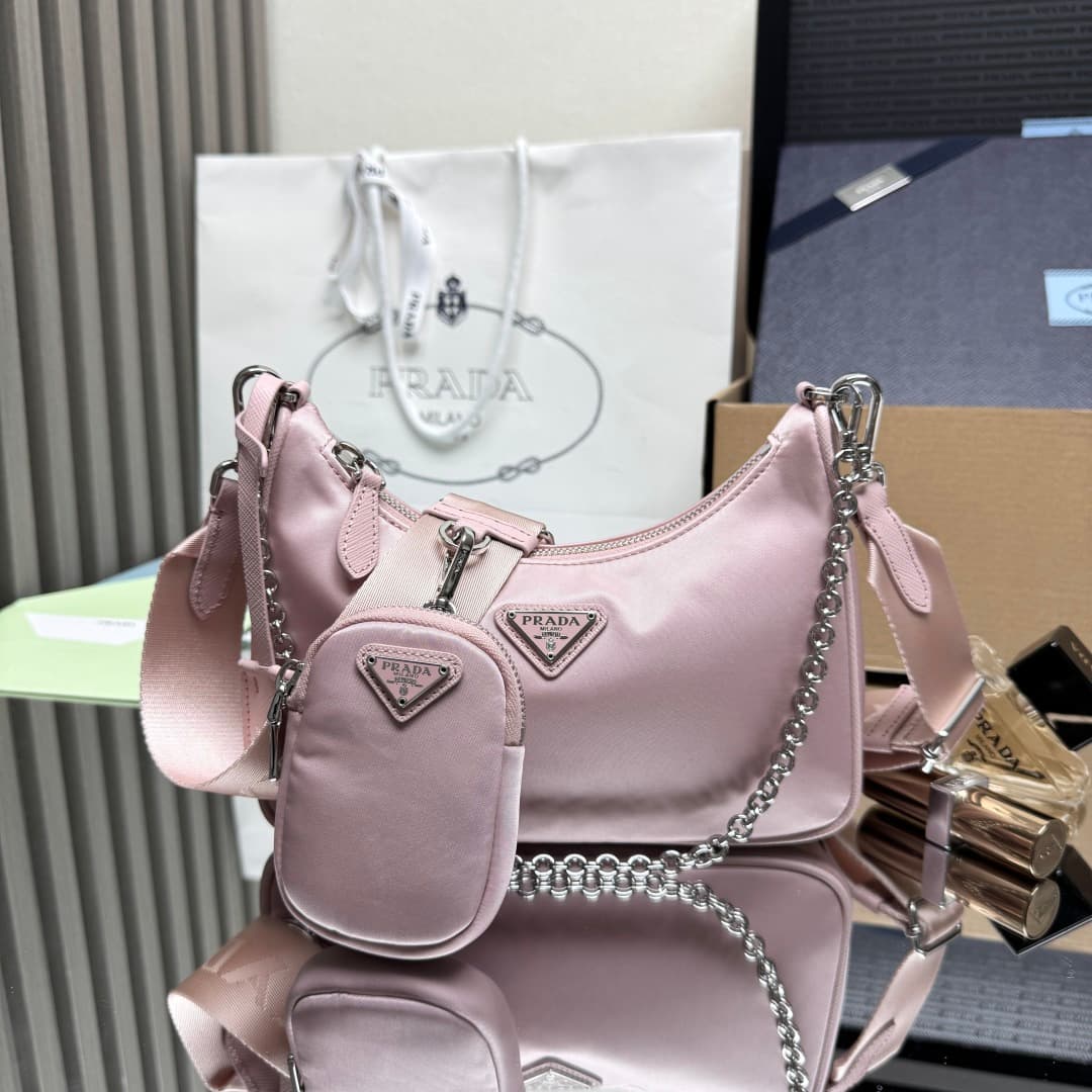 Prada Re-Edition 2005 Nylon bag 1BH204 Pink High