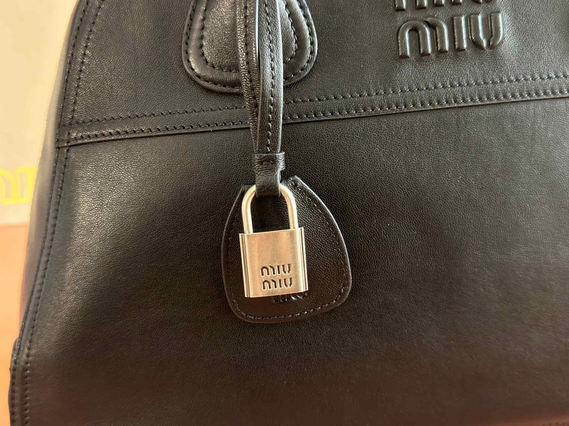 Miu Miu Vivant nappa leather bag Black 5BB196 TOP