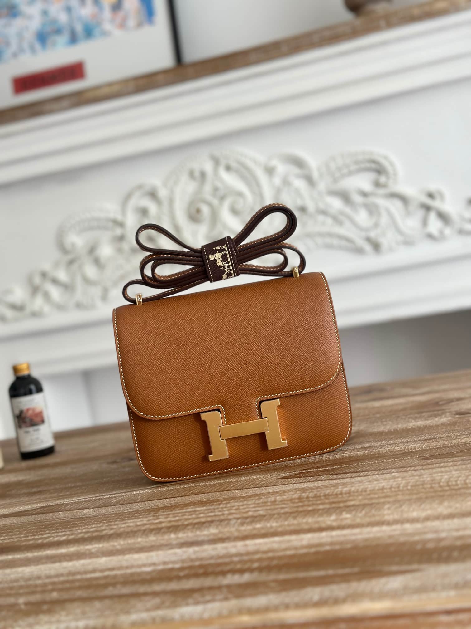 Hermes Mini Constance 18cm Epsom Bag WAX Gold High