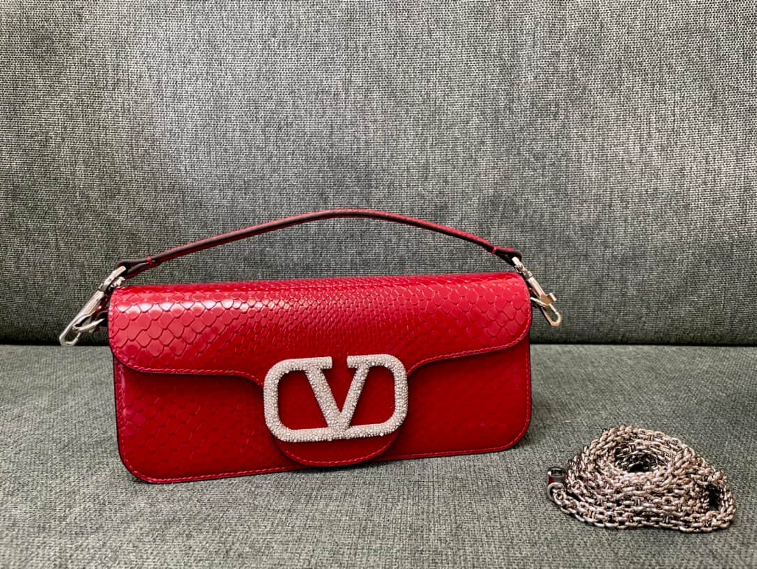 Valentino Garavani MINILOC small shoulder bag 1133L Calfskin Red High