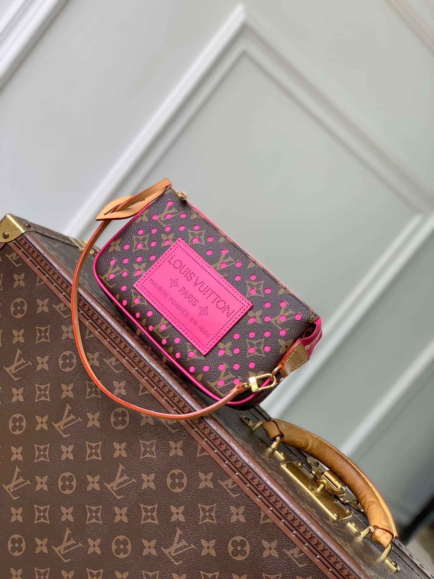 Louis Vuitton Pochette Accessoires Monogram Perfo/Pop Crush Coated Canvas M29001 High