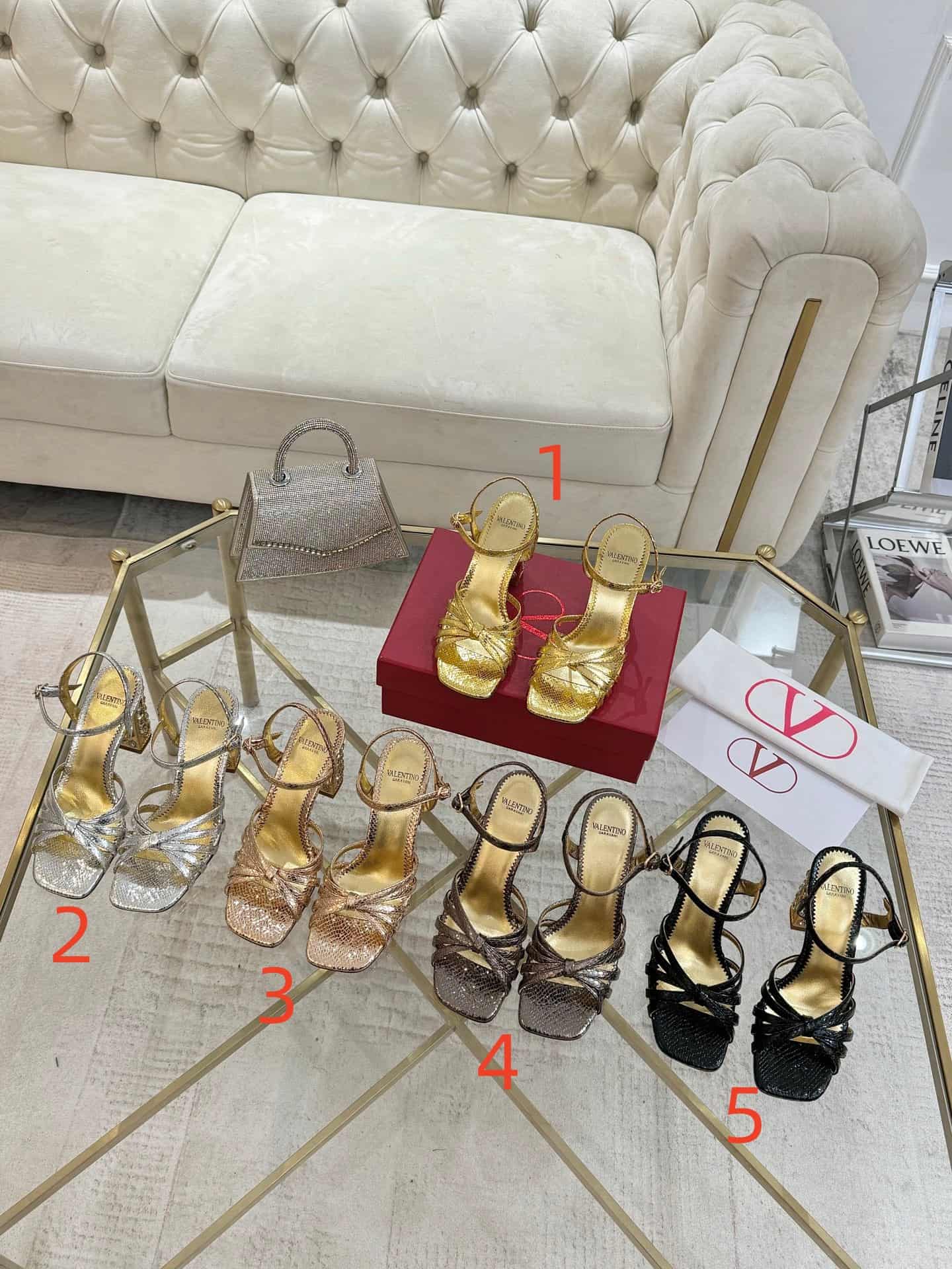 Valentino Preshoes Satin Sandal With Crystals Shoes Women