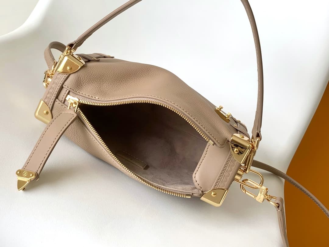 Louis Vuitton Side Trunk MM Grained calf leather M25072 Taupe High