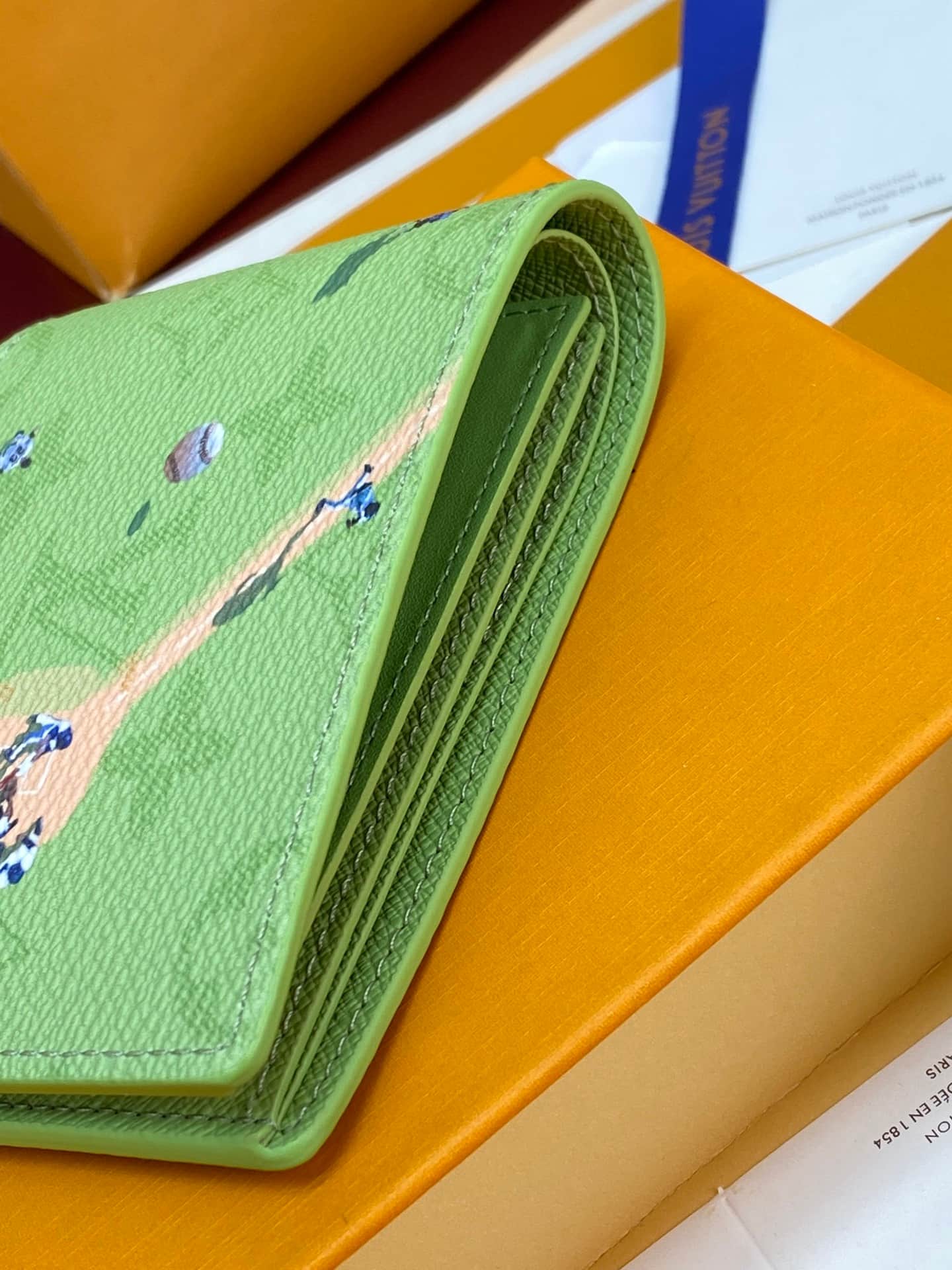 Louis Vuitton Slender Wallet Baseball Green Monogram coated canvas M2A341 High