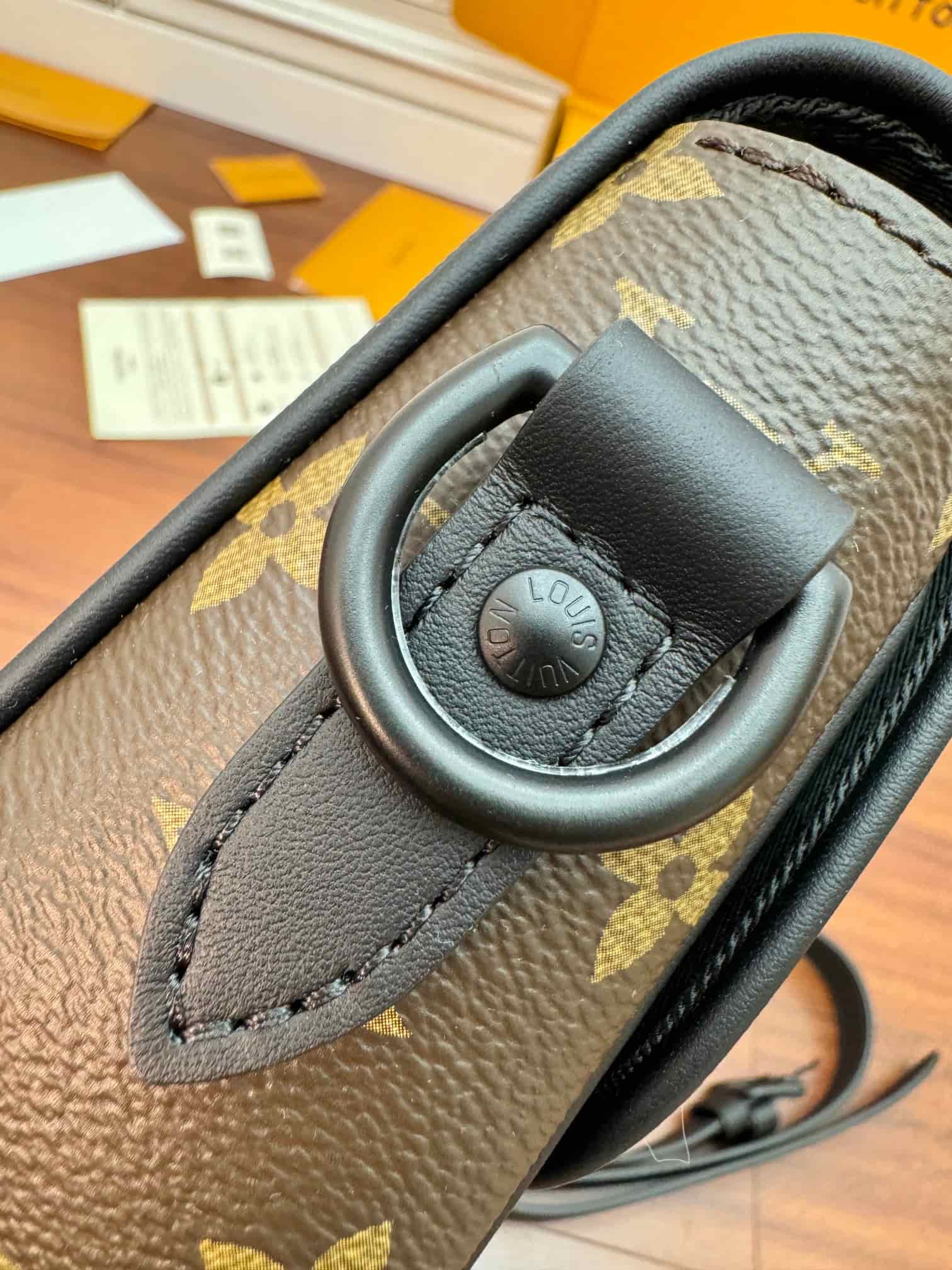 Louis Vuitton Montsouris Messenger PM Monogram Macassar coated canvas M47060 TOP