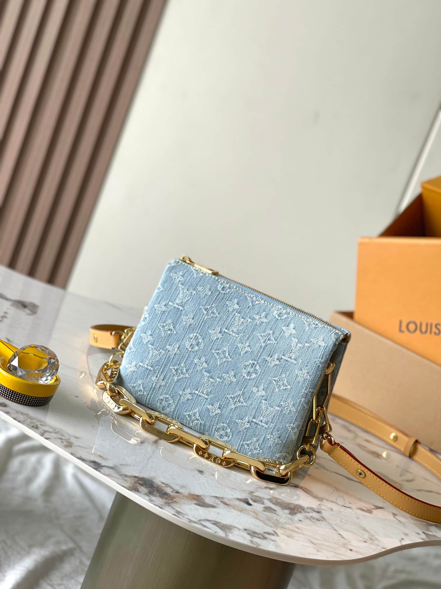 Louis Vuitton COUSSIN BB Monogram Denim Sky Blue Denim M11401 TOP