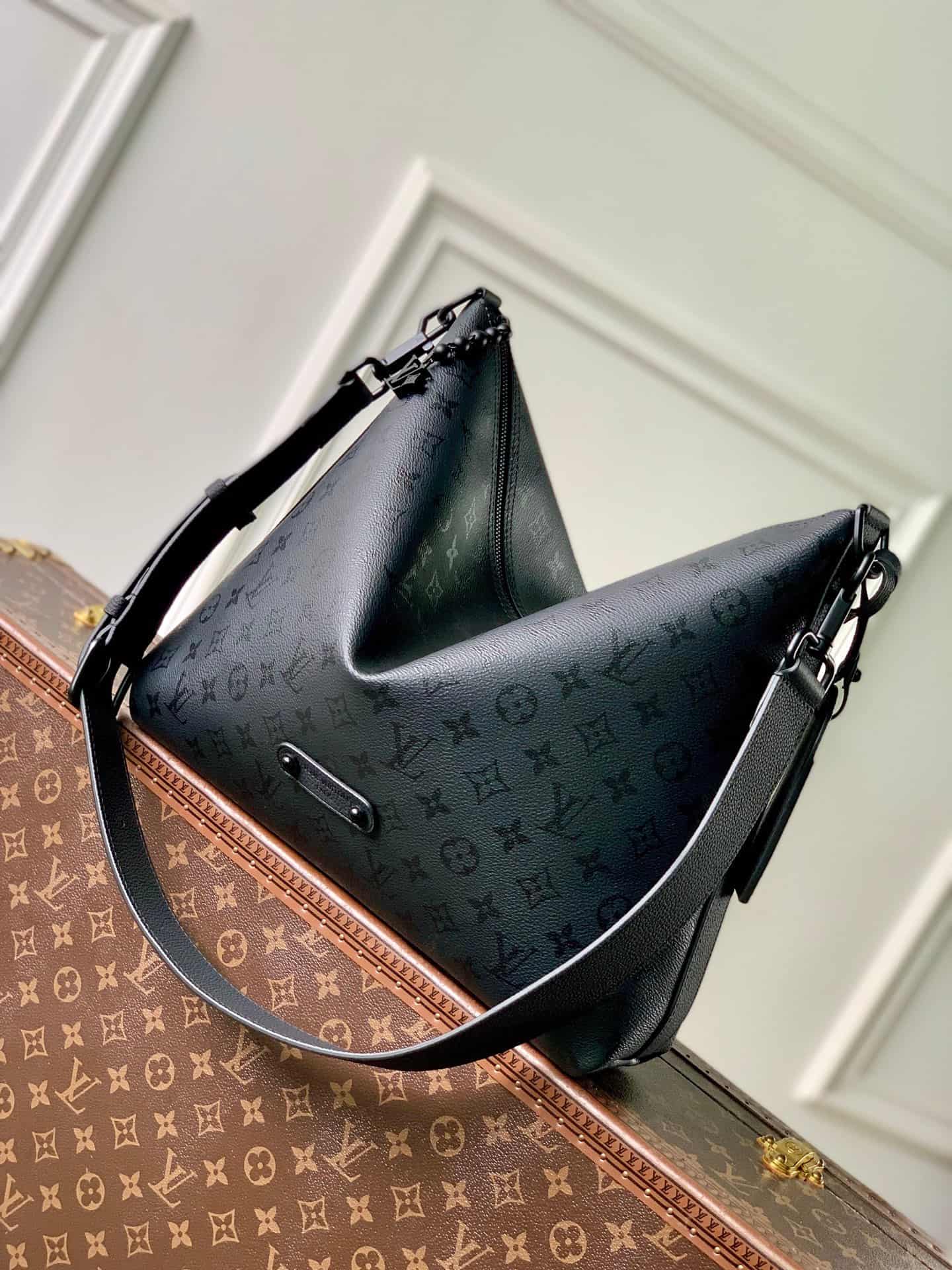Louis Vuitton Vagabon Hobo Black Monogram Midnight coated canvas M27856 High