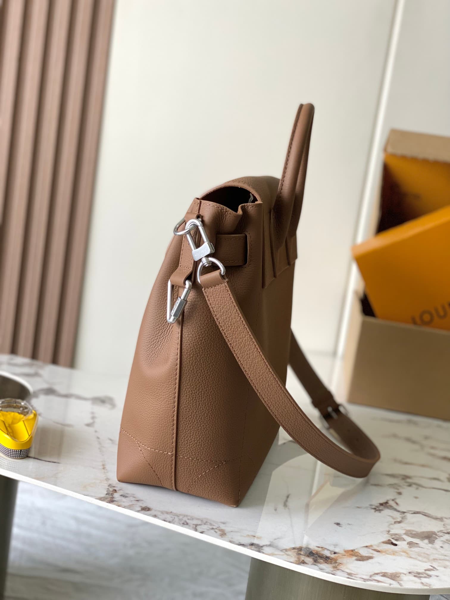 Louis Vuitton Steamer 30 Tan LV Touch calfskin leather M26758 TOP