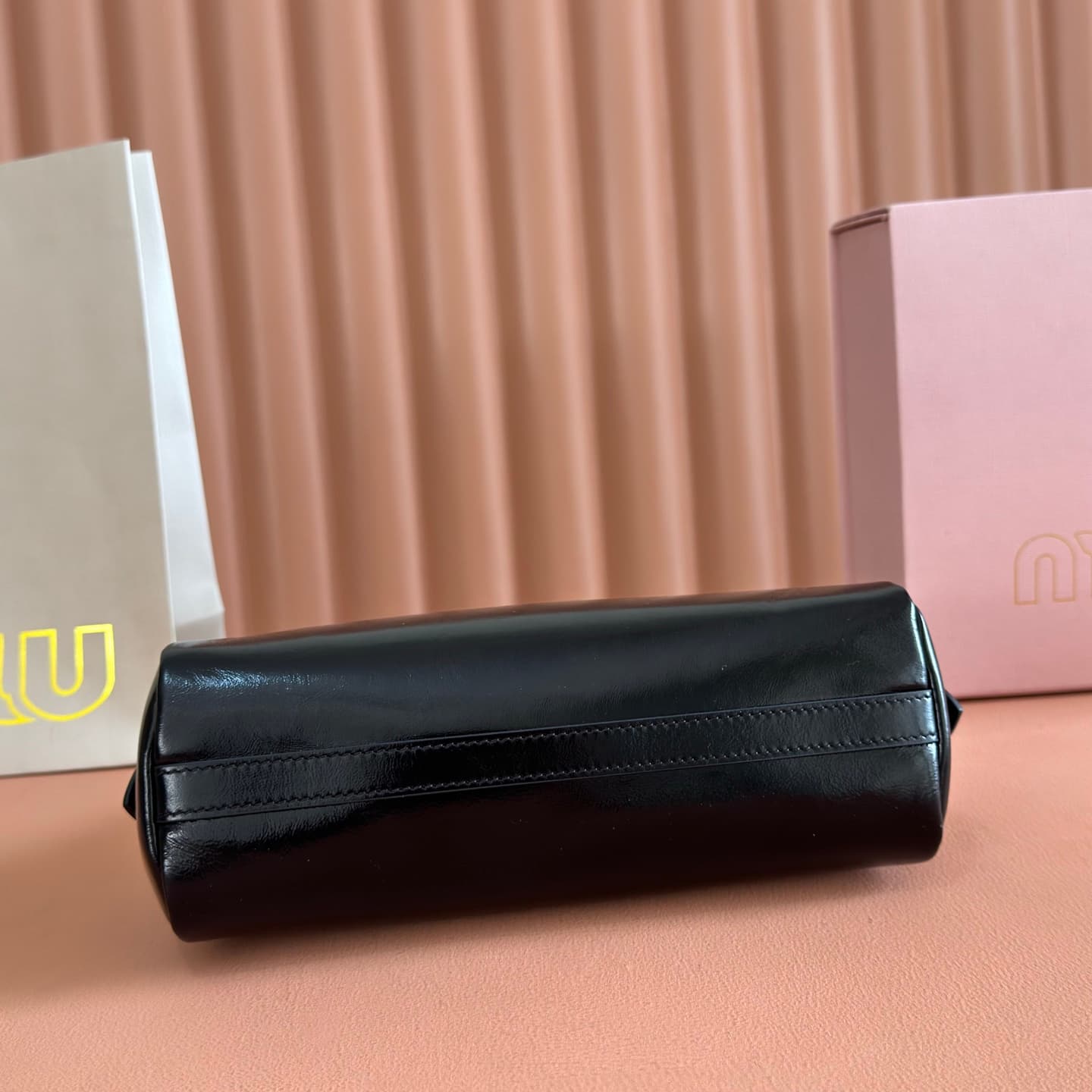 Miu Miu Caprice leather clutch 5BF131 Black TOP