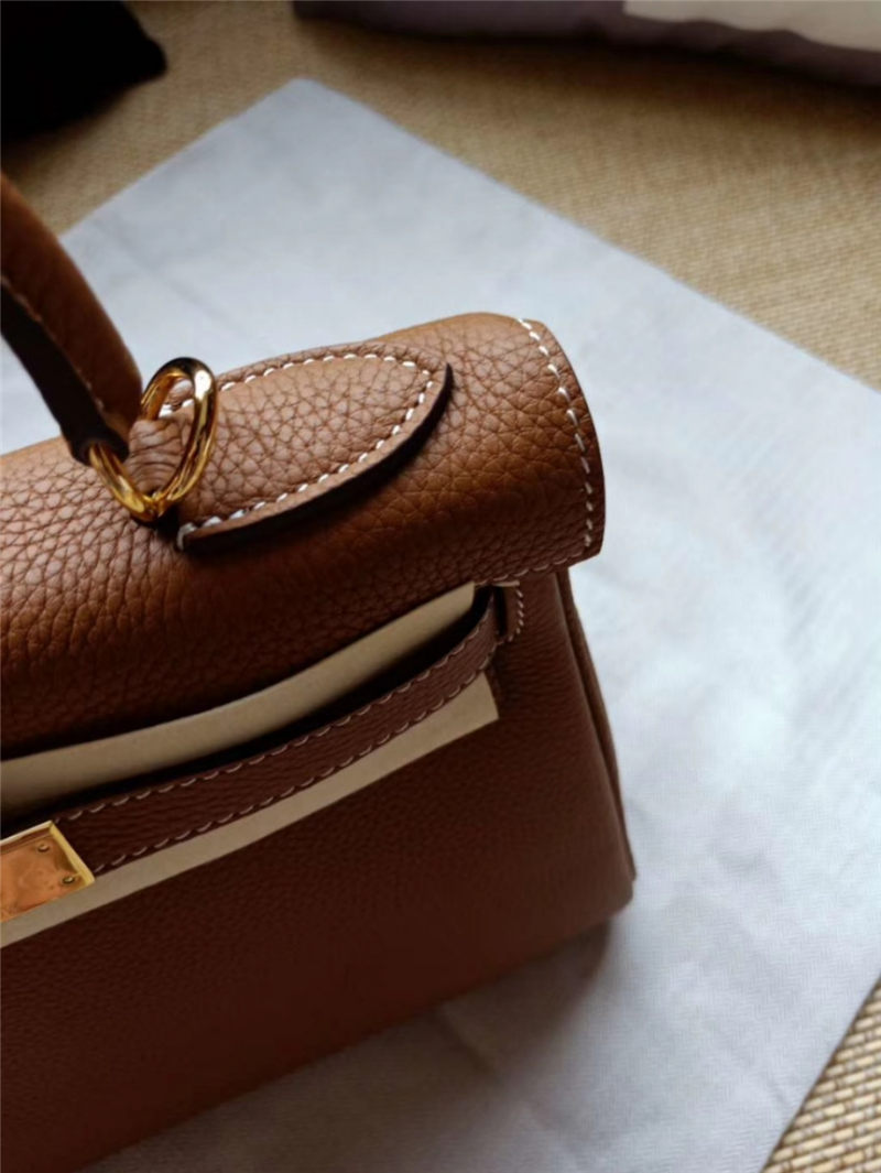 Hermes Kelly 25/28 Retourne Bag Calfskin In Camel High