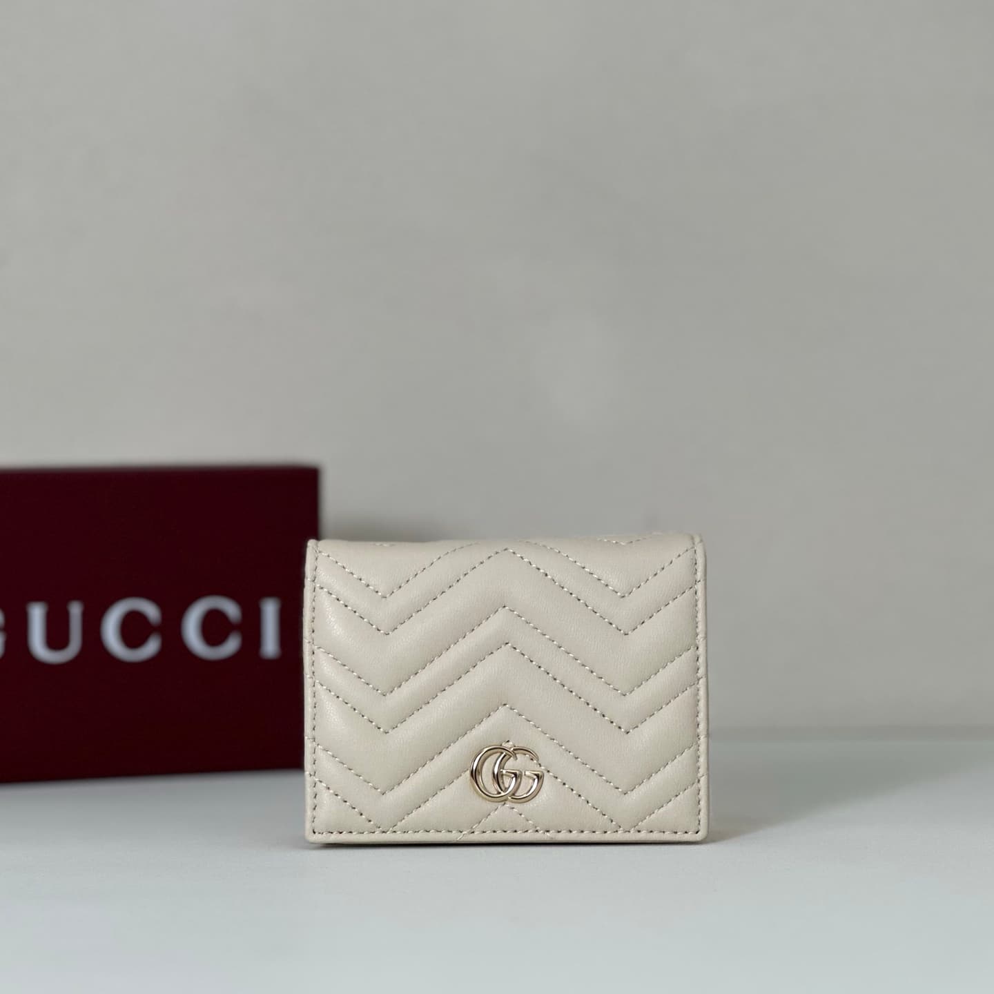 Gucci GG Marmont Small Wallet White 466492 High