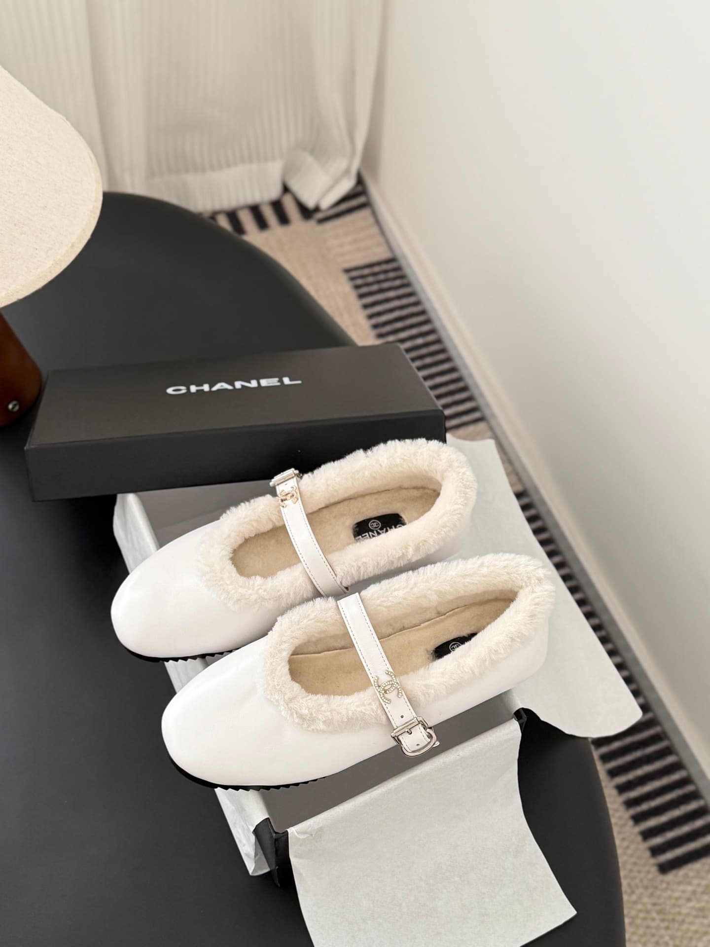 Chanel Mary Janes Ballet Flats Shoes Women