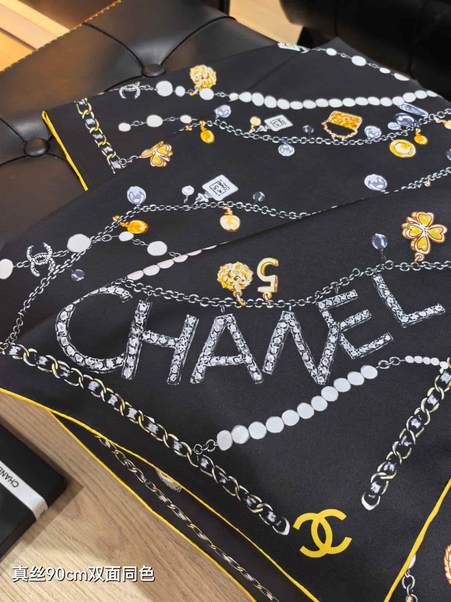 Chanel Jewelry Print Scarf