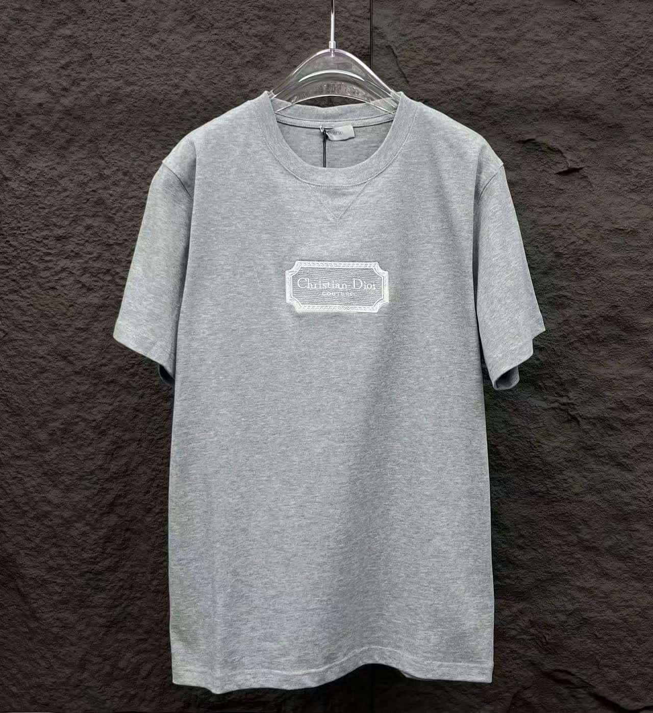 T-shirt with Christian Dior Couture hallmark in grey