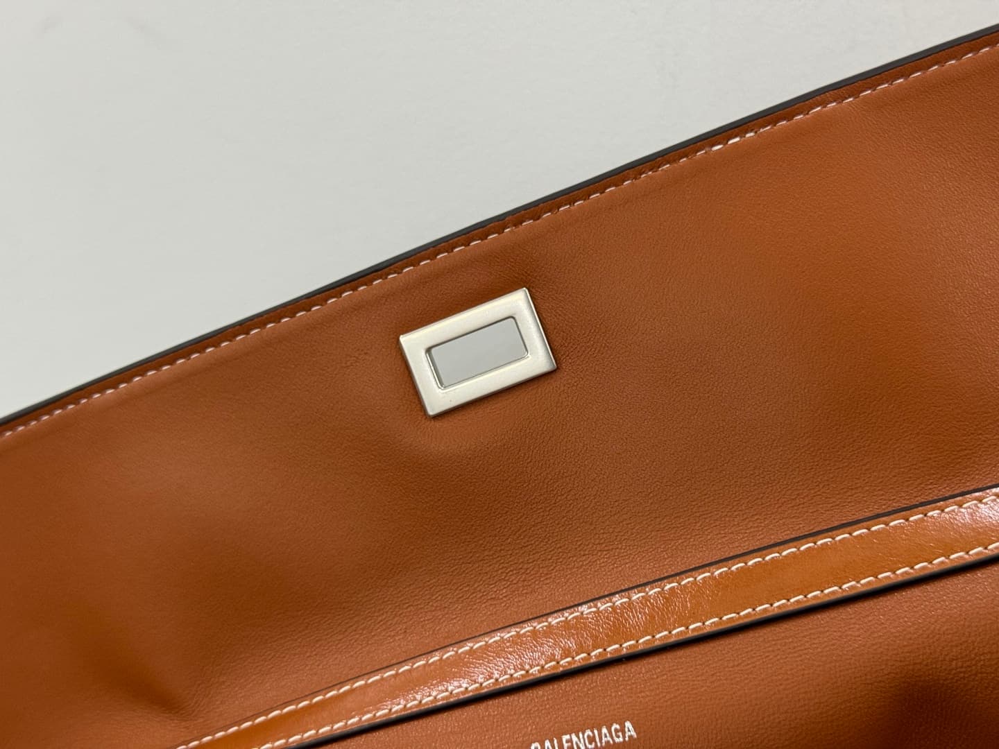 Balenciaga Rodeo Medium Bag in Tan Leather With Silver-Tone Metal TOP