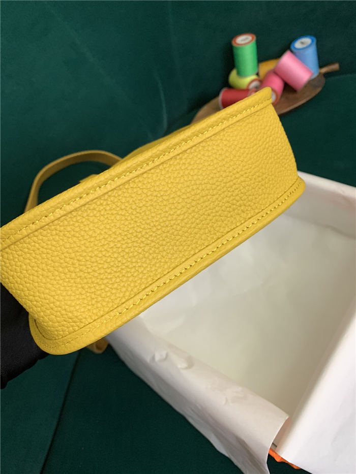 Hermes Evelyne III TPM Mini Bag Calfskin In Yellow High