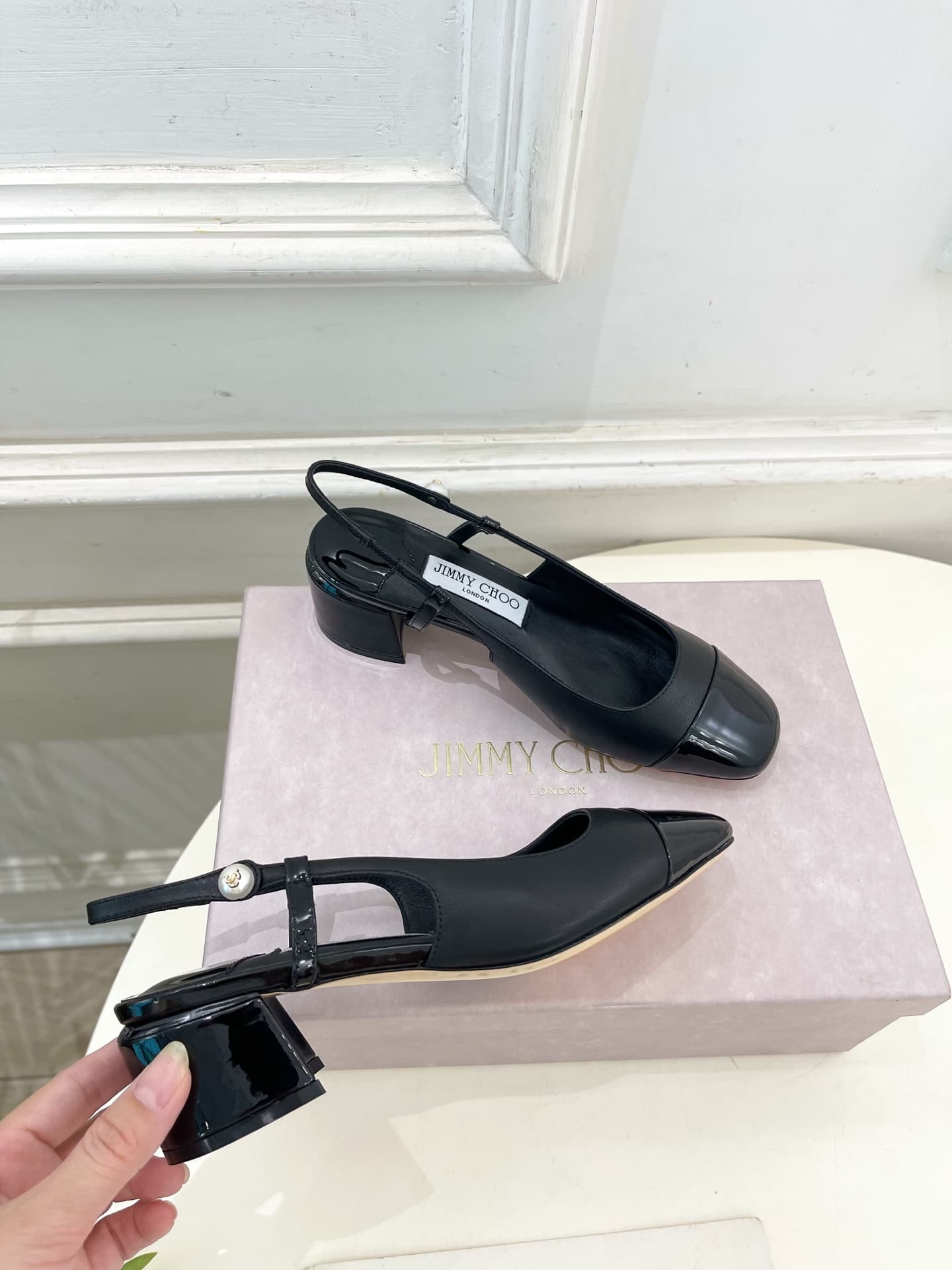 Jimmy Choo Elisa 45 Leather Slingback Sandals shoes Women