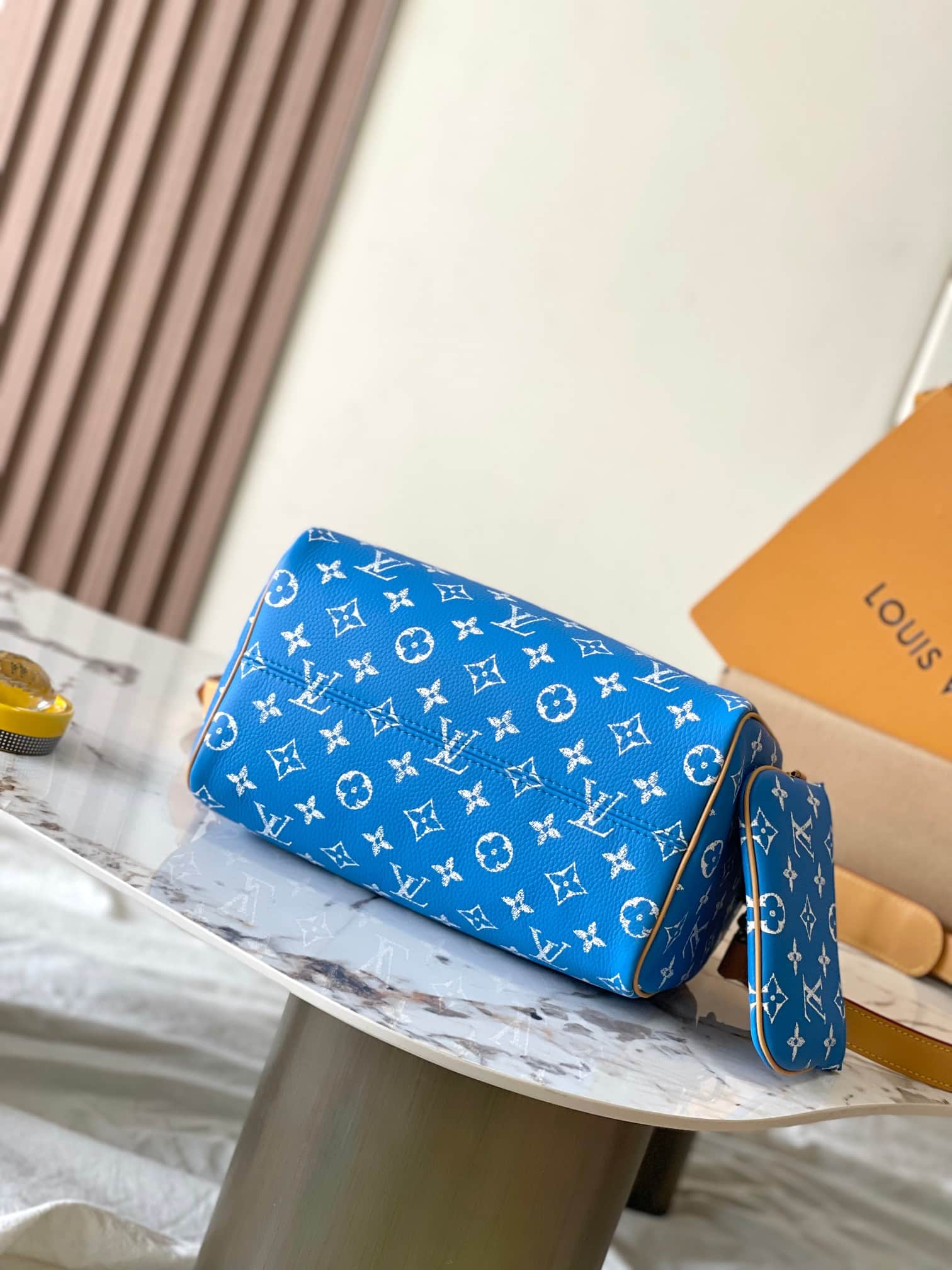 Louis Vuitton Speedy P9 Bandoulière 25 Soft calfskin Monogram Leather M24424 Blue TOP