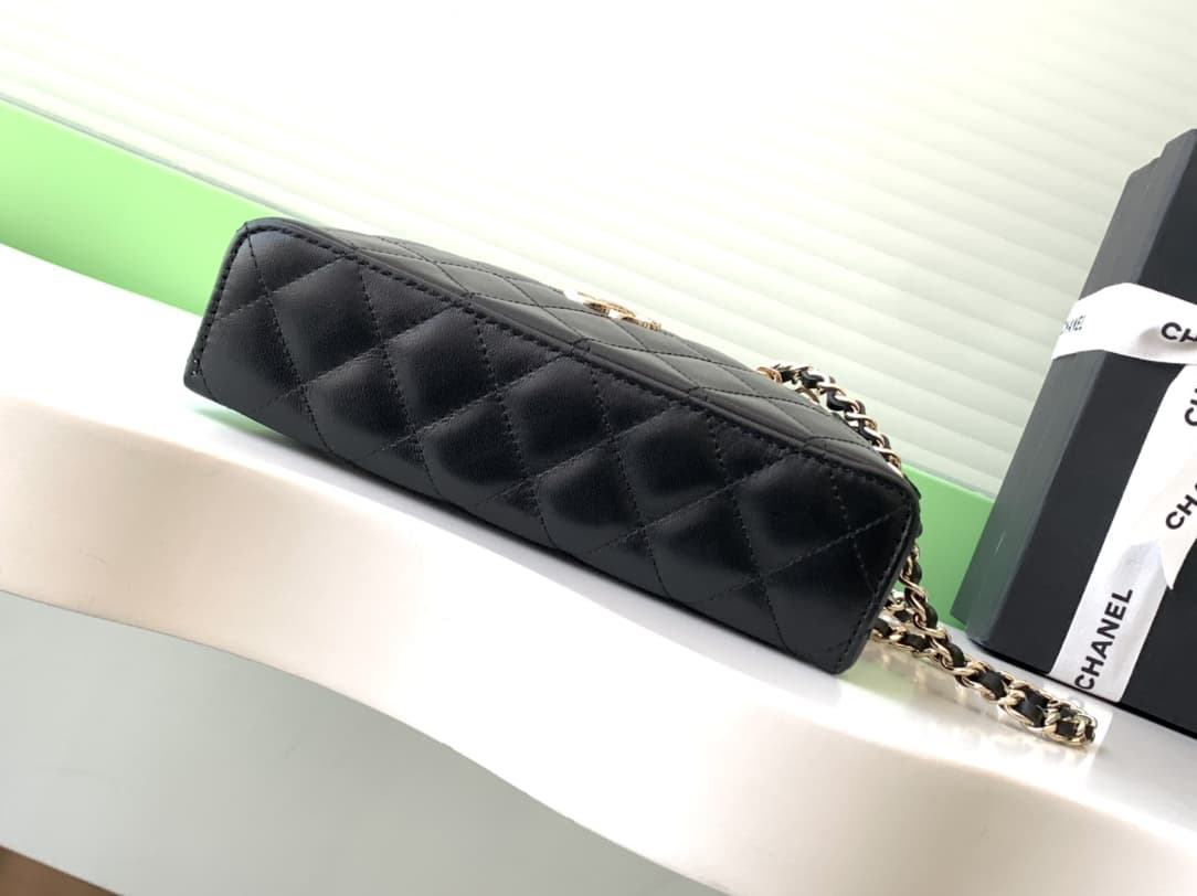 Chanel VANITY WITH CHAIN AP4407 Lambskin & Gold-Tone Metal Black High