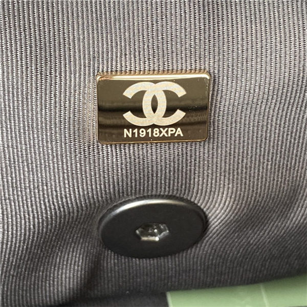 Chanel 19 Flap Bag Lambskin Dark Grey Silver High
