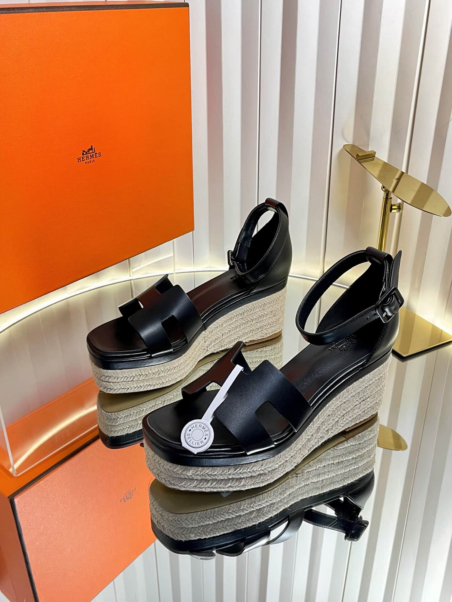 Hermes platform sandals women