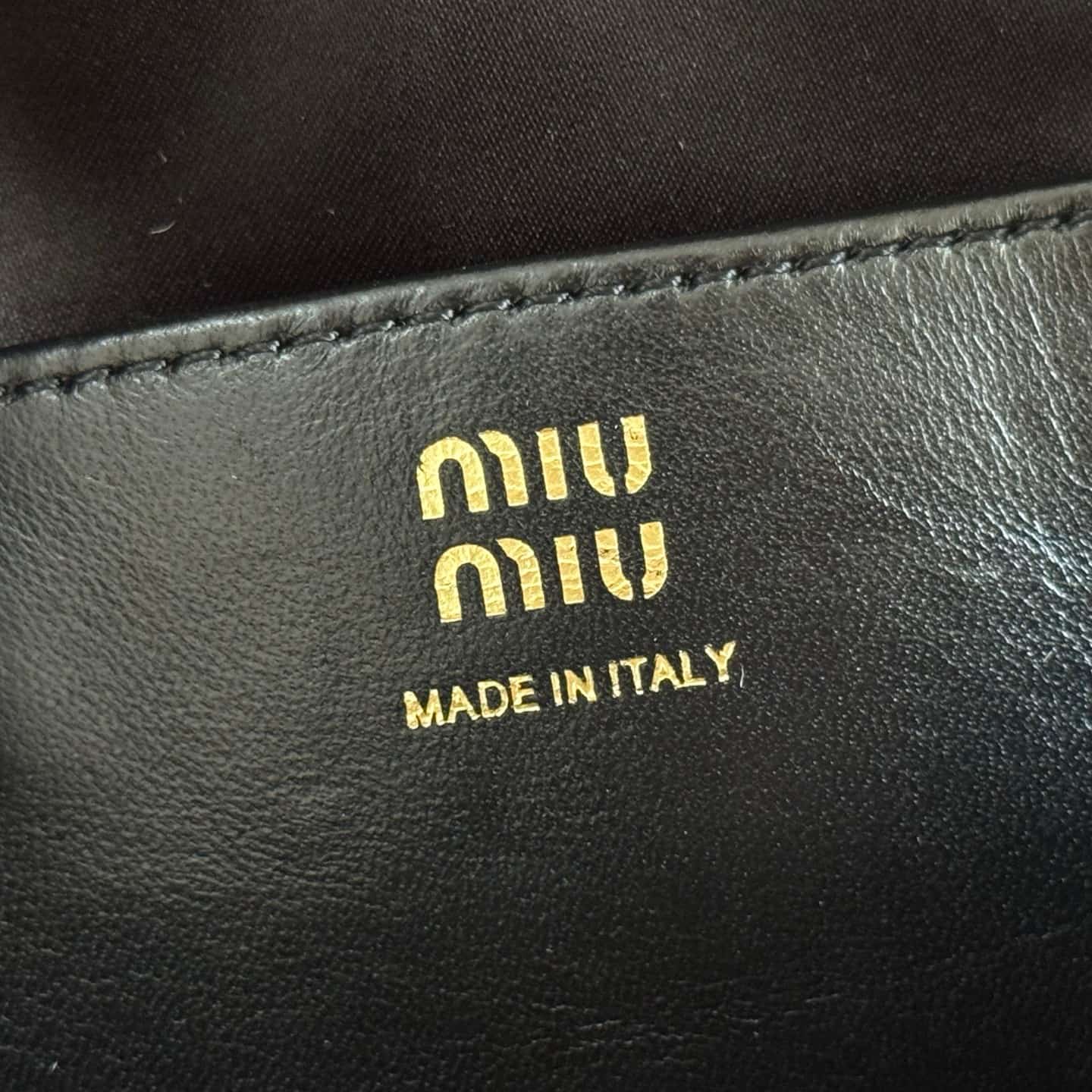 Miu Miu Arcadie Matelassé nappa leather bag Black 5BB191 TOP