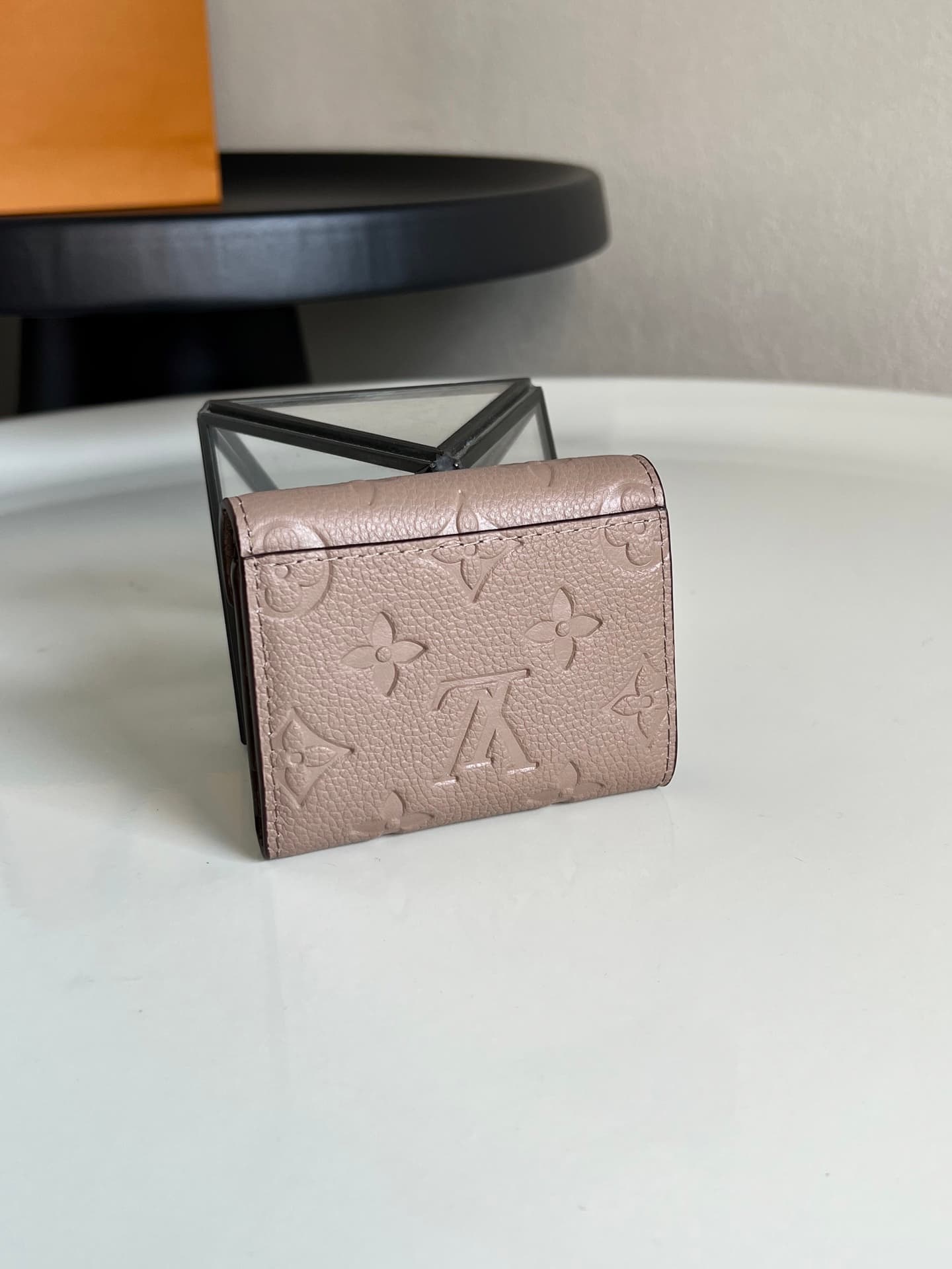 Louis Vuitton Zoé Wallet Tourterelle Gray Monogram Empreinte Leather M69800 Hgih